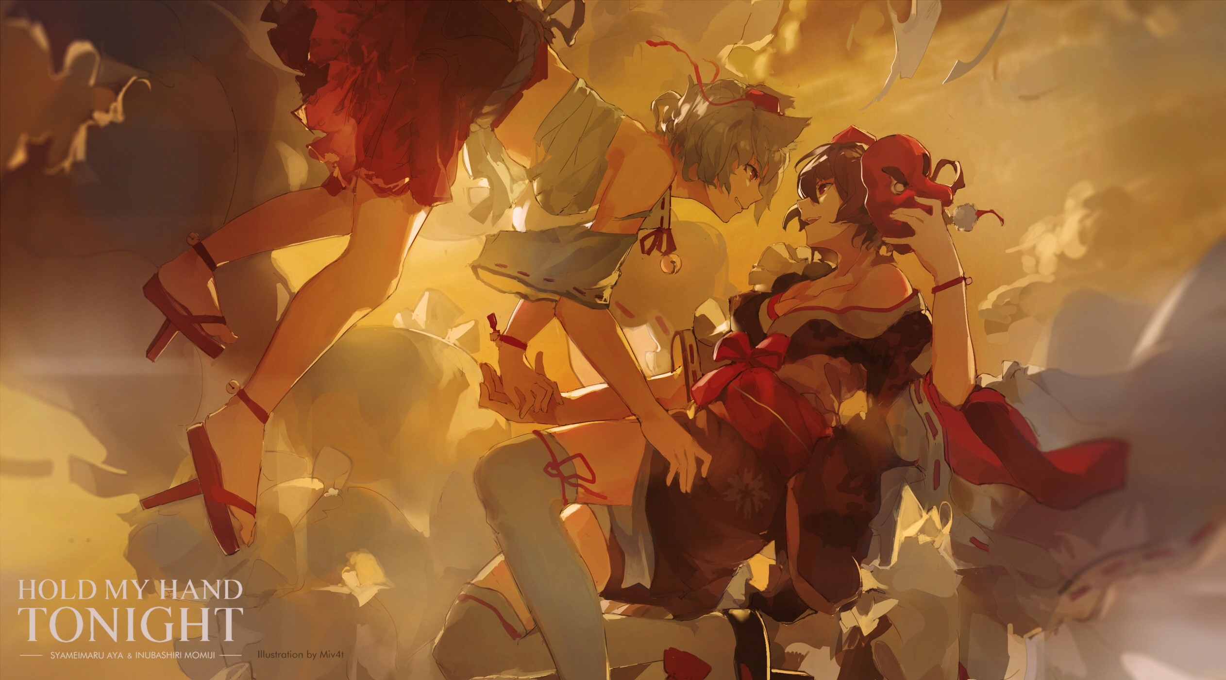 Aya Shameimaru and Inubashiri Momiji from Touhou HD Wallpaper