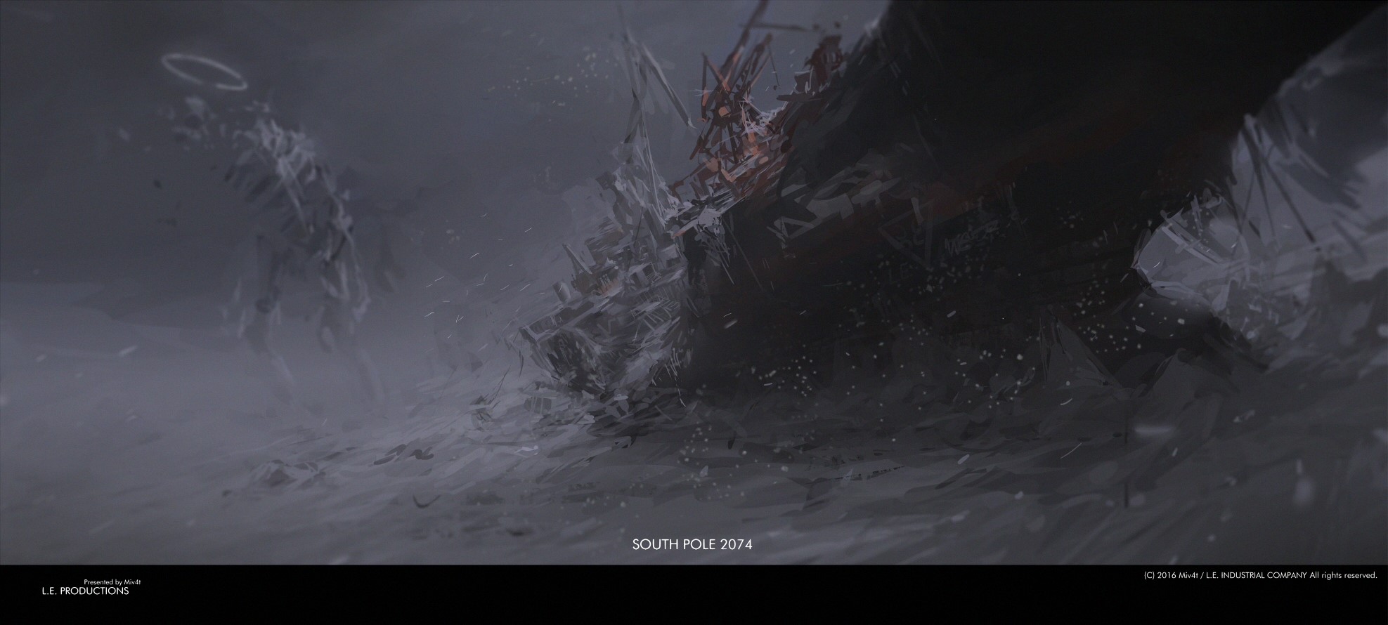 South Pole 2074 anime concept art HD Wallpaper