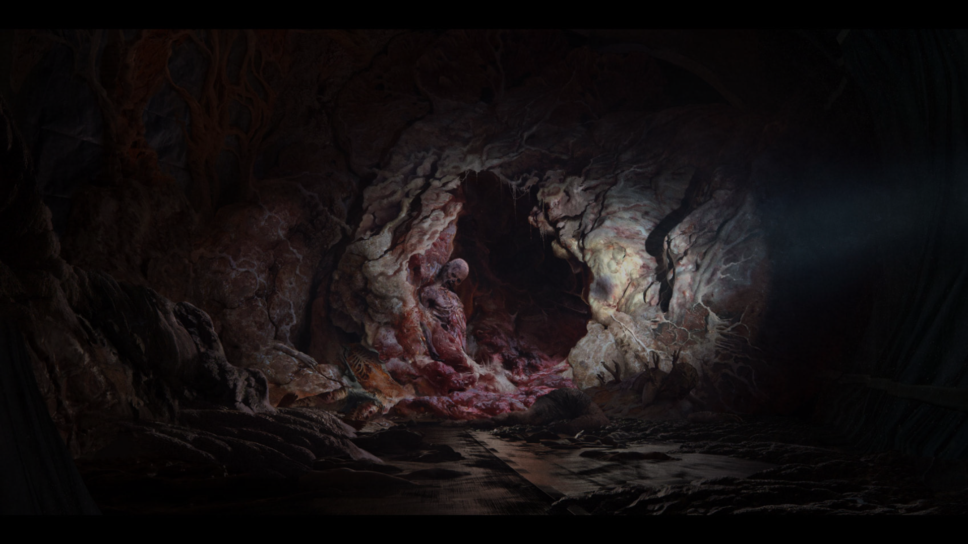 Artwork of a grotesque cave from The Last of Us Part II HD Wallpaper