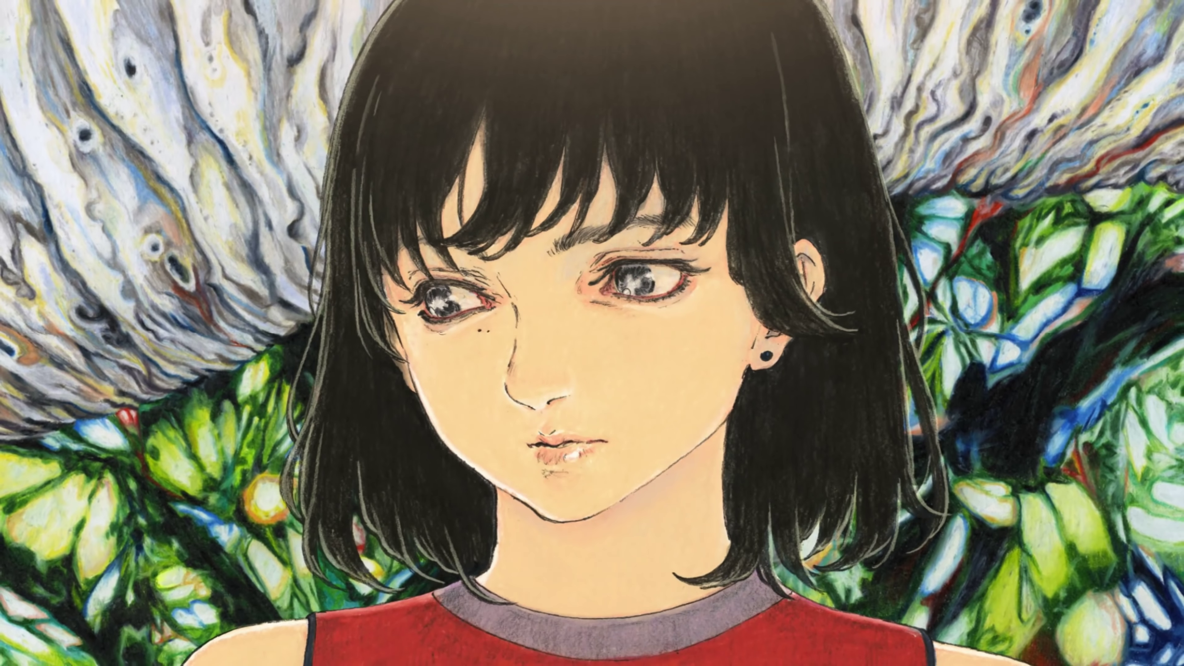 Anime girl with black hair by Shingo Tamagawa HD Wallpaper