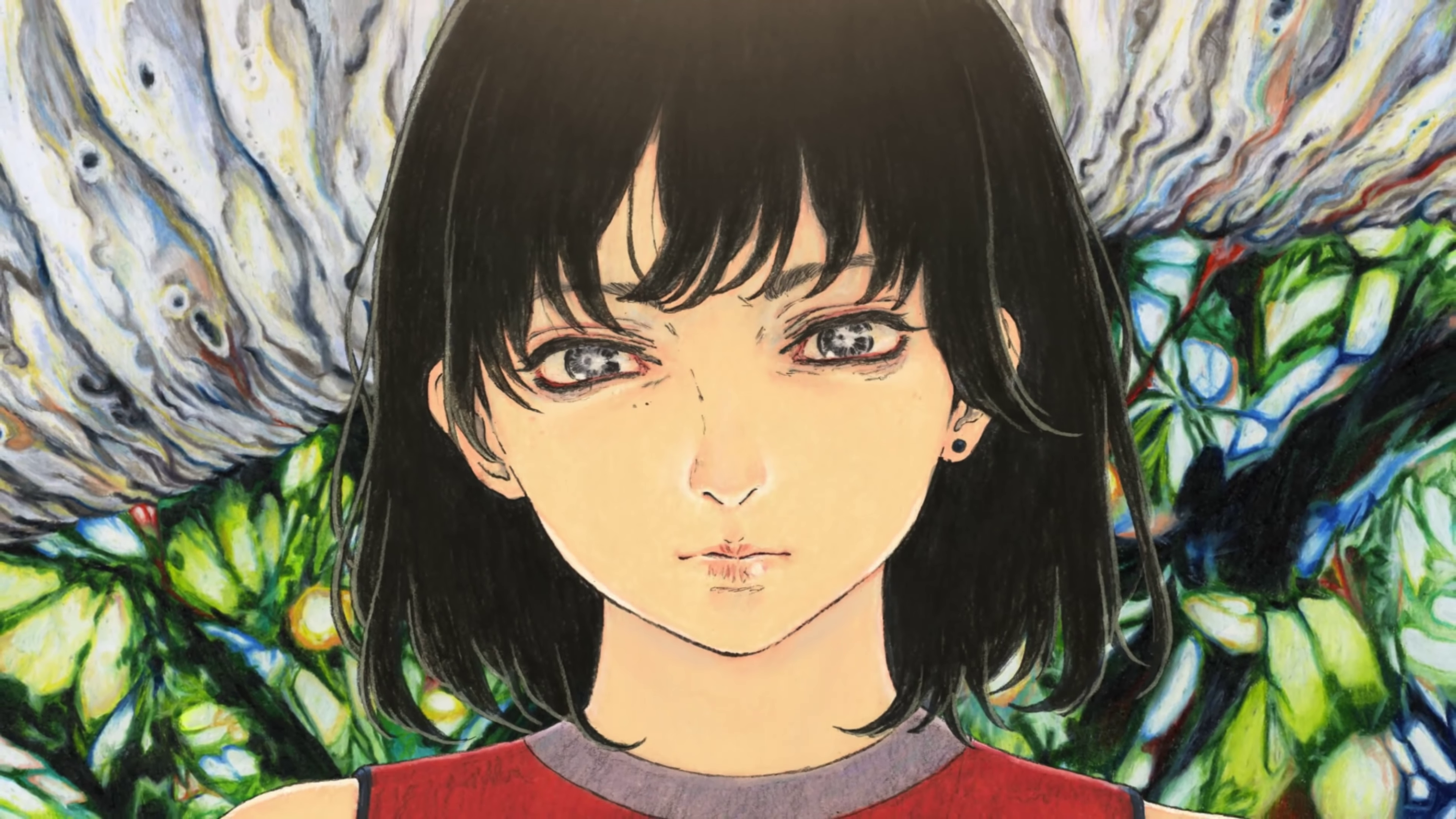 Anime girl with black hair by Shingo Tamagawa HD Wallpaper