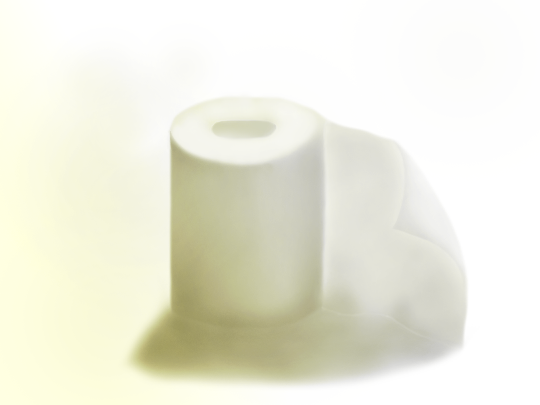 A white toilet paper roll on a white surface HD Wallpaper