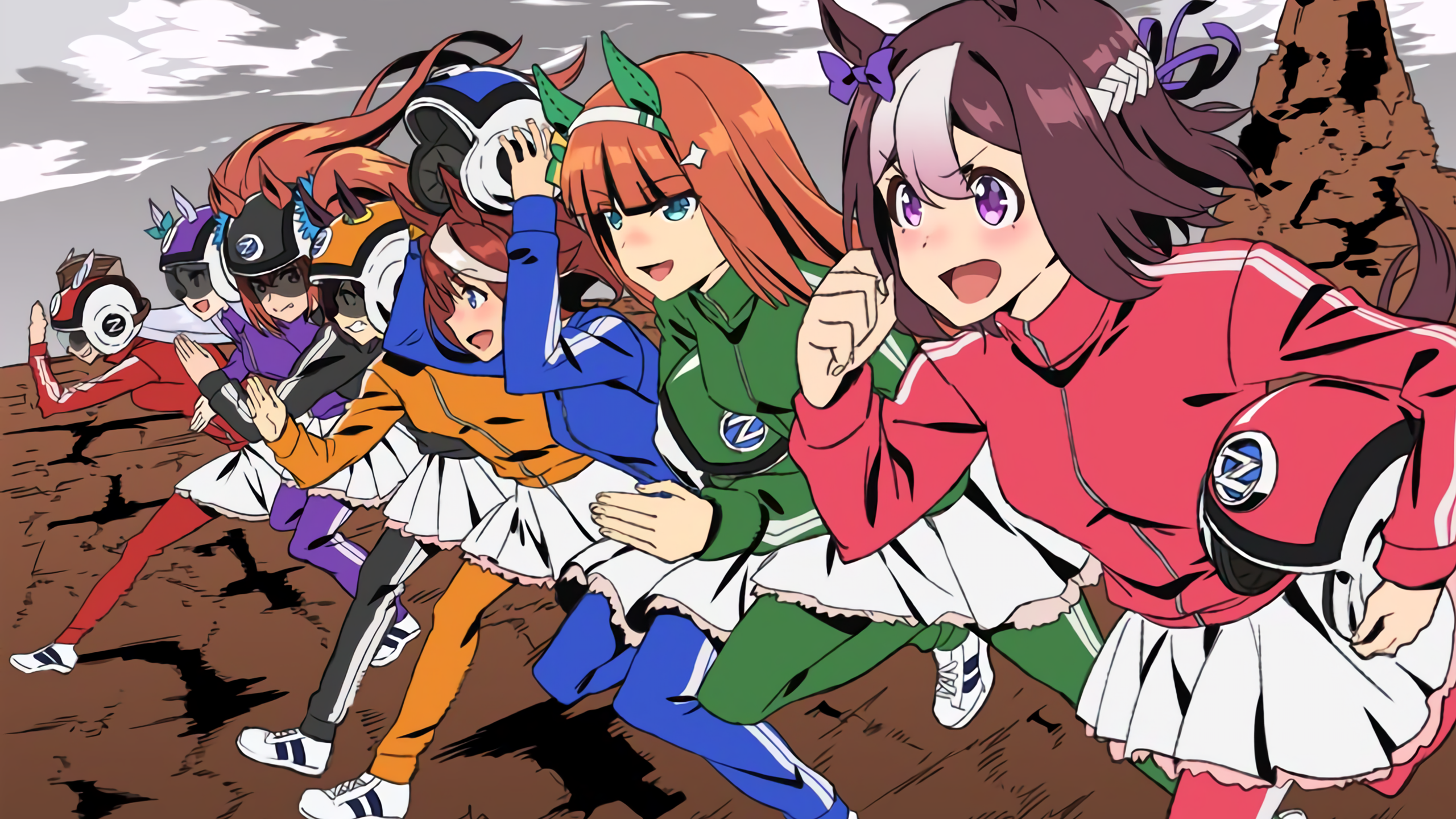 Uma Musume Pretty Derby characters running HD Wallpaper