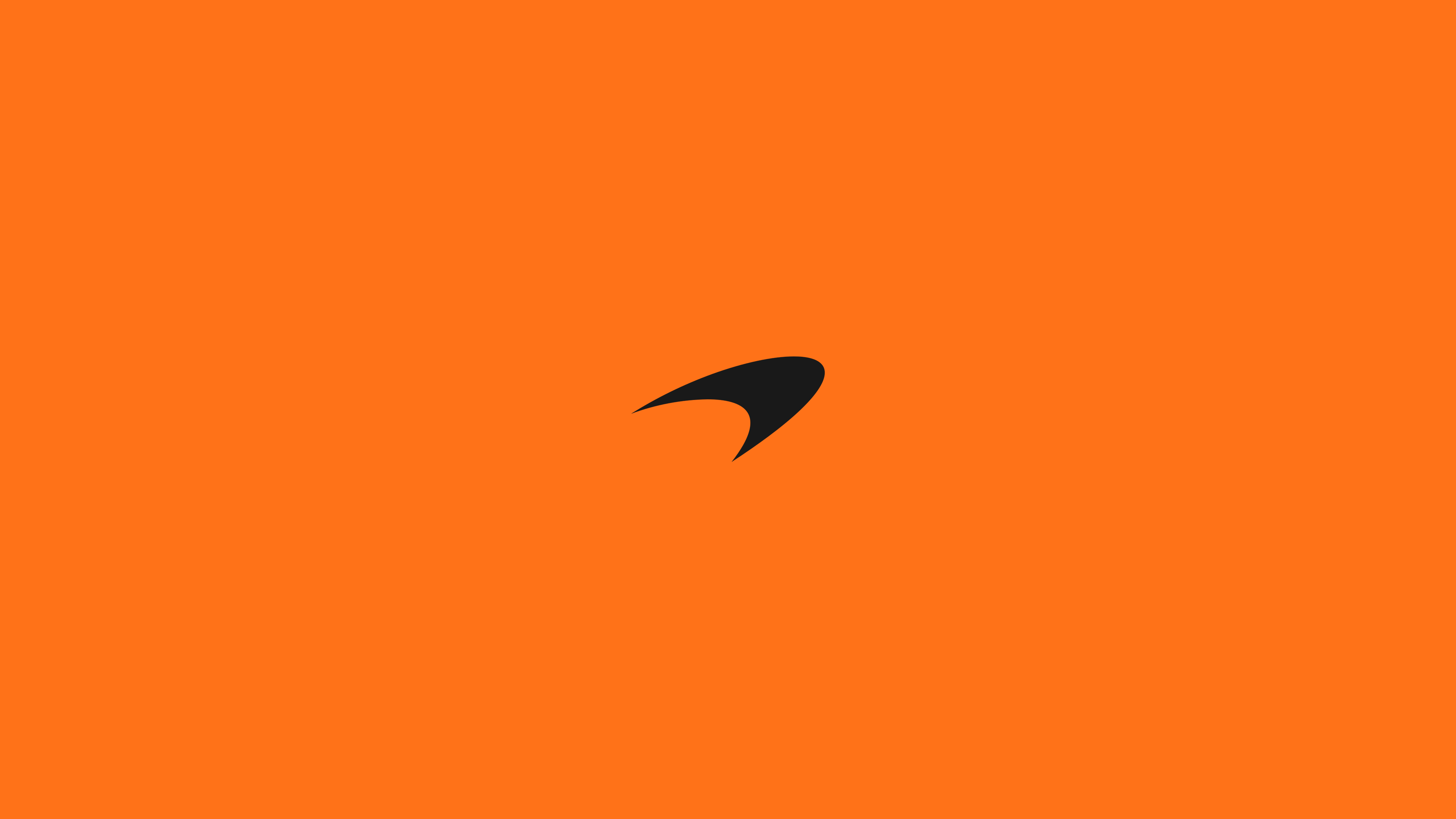 McLaren logo on orange background HD Wallpaper