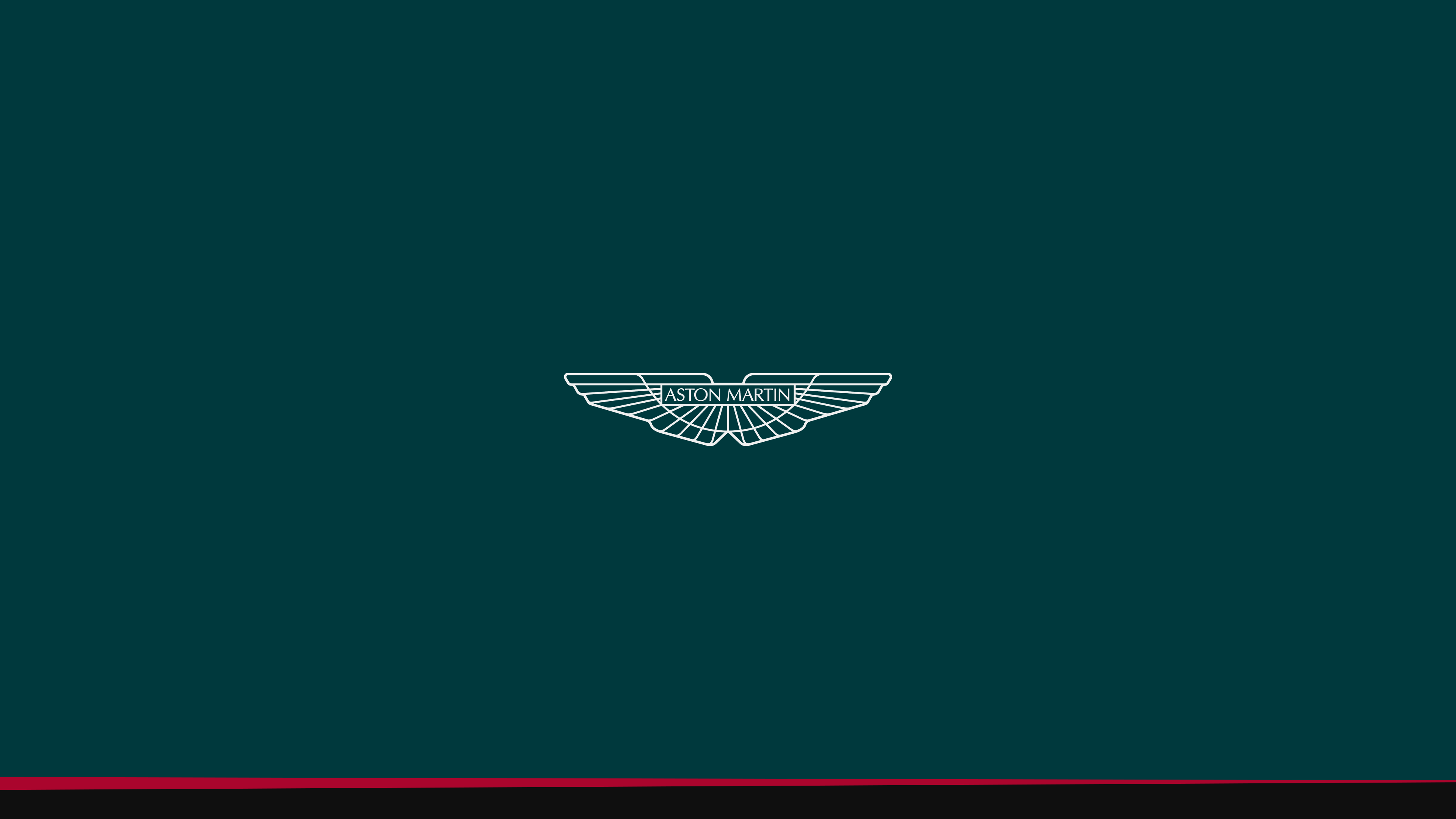 Aston Martin logo on a teal background HD Wallpaper