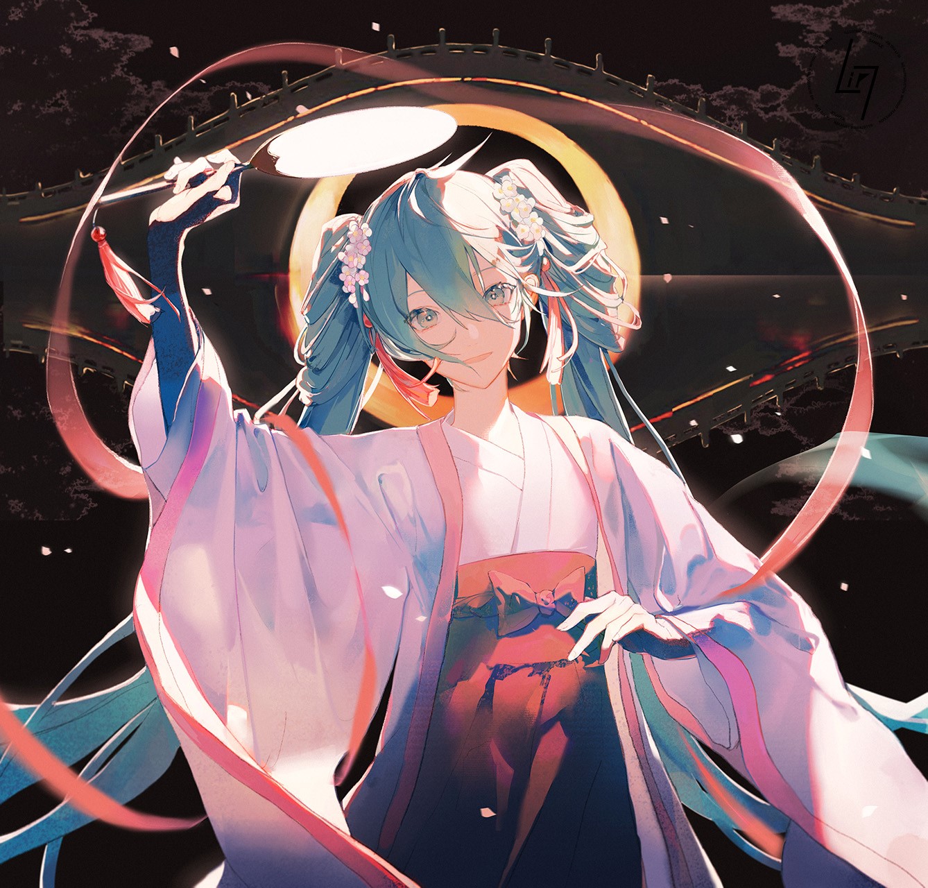 Hatsune Miku in traditional Japanese attire HD Wallpaper