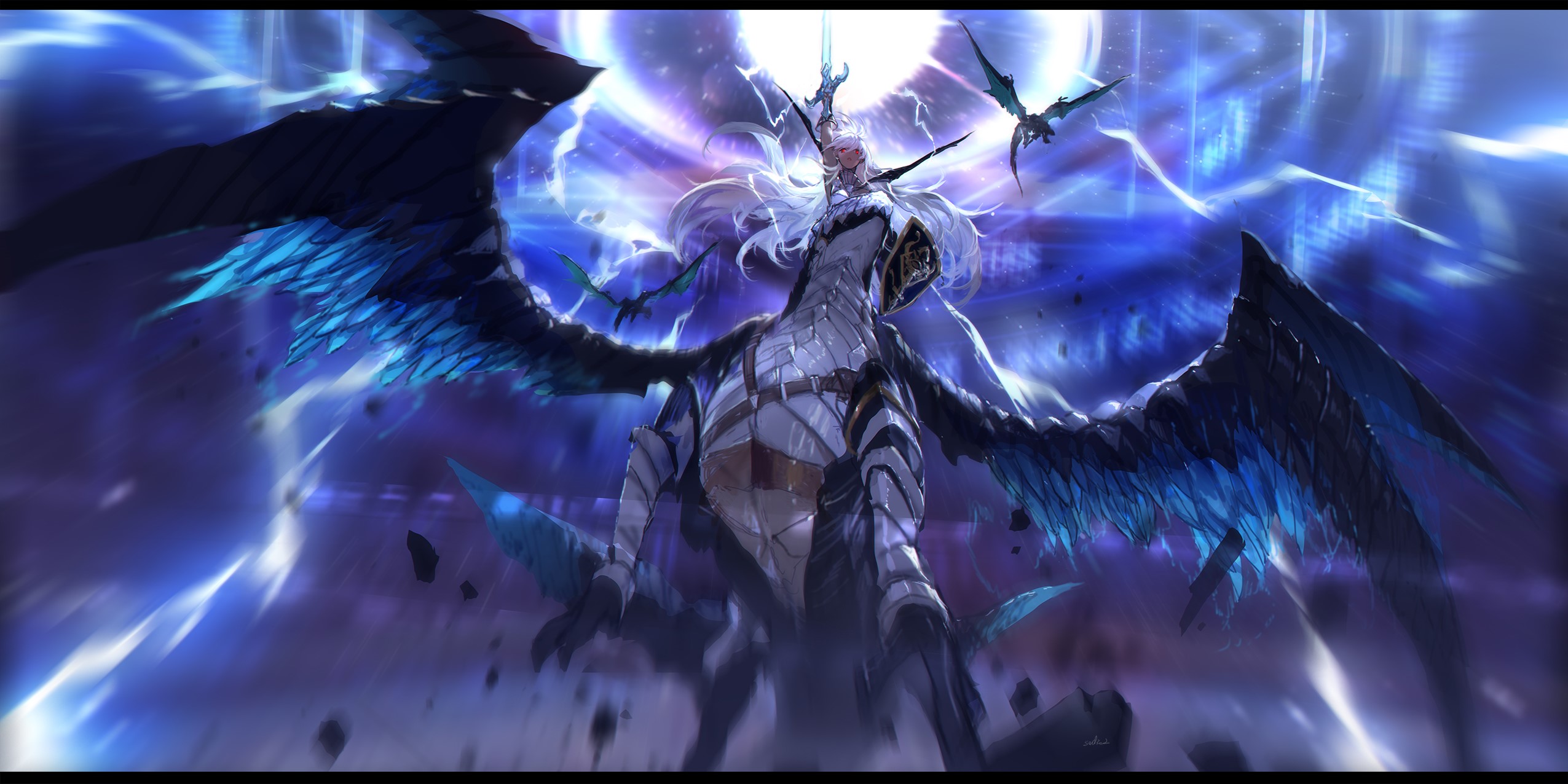 Zooey from Granblue Fantasy with a dragon HD Wallpaper