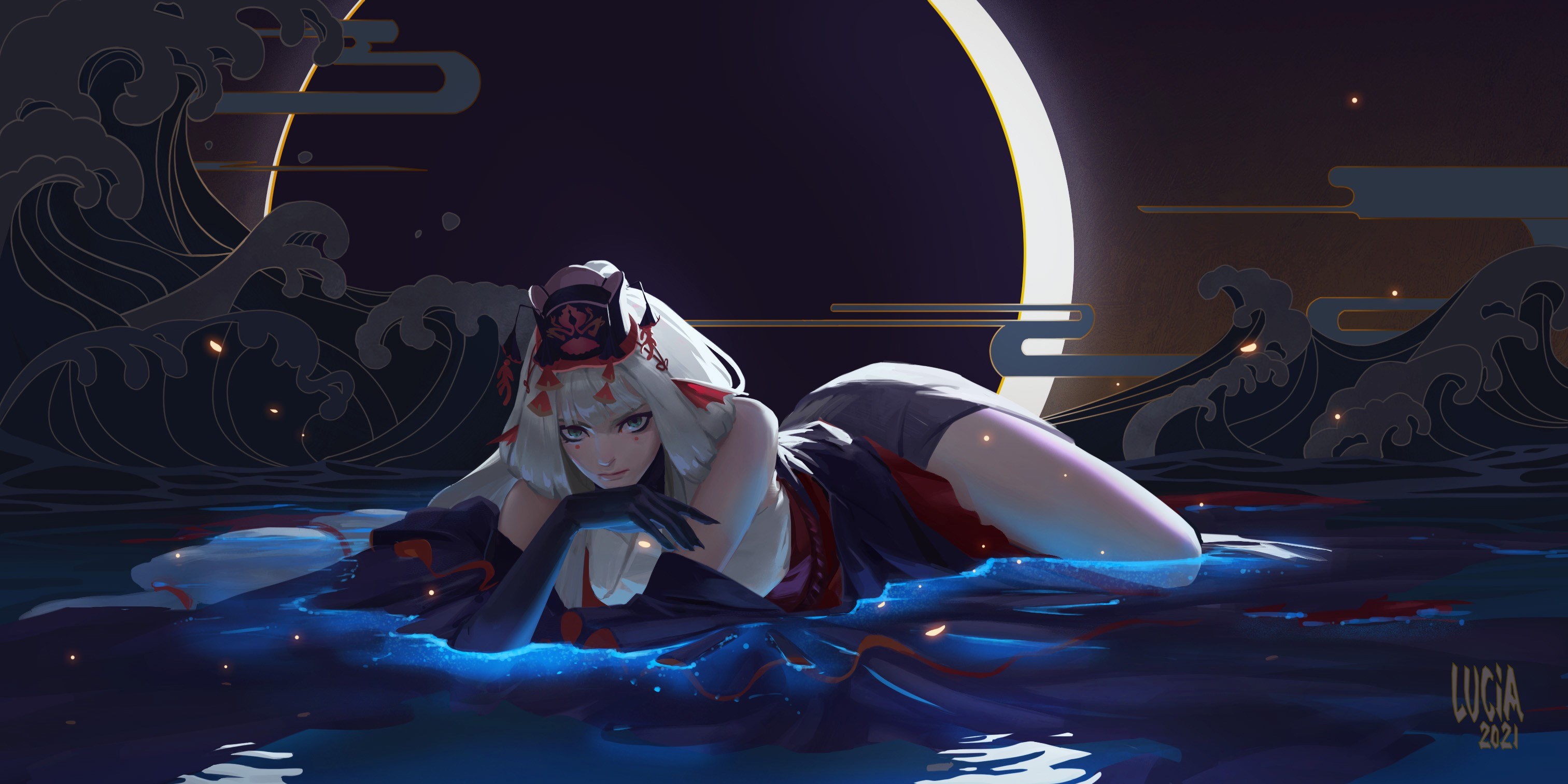 Anime girl from Onmyoji by Lucia Hsiang HD Wallpaper