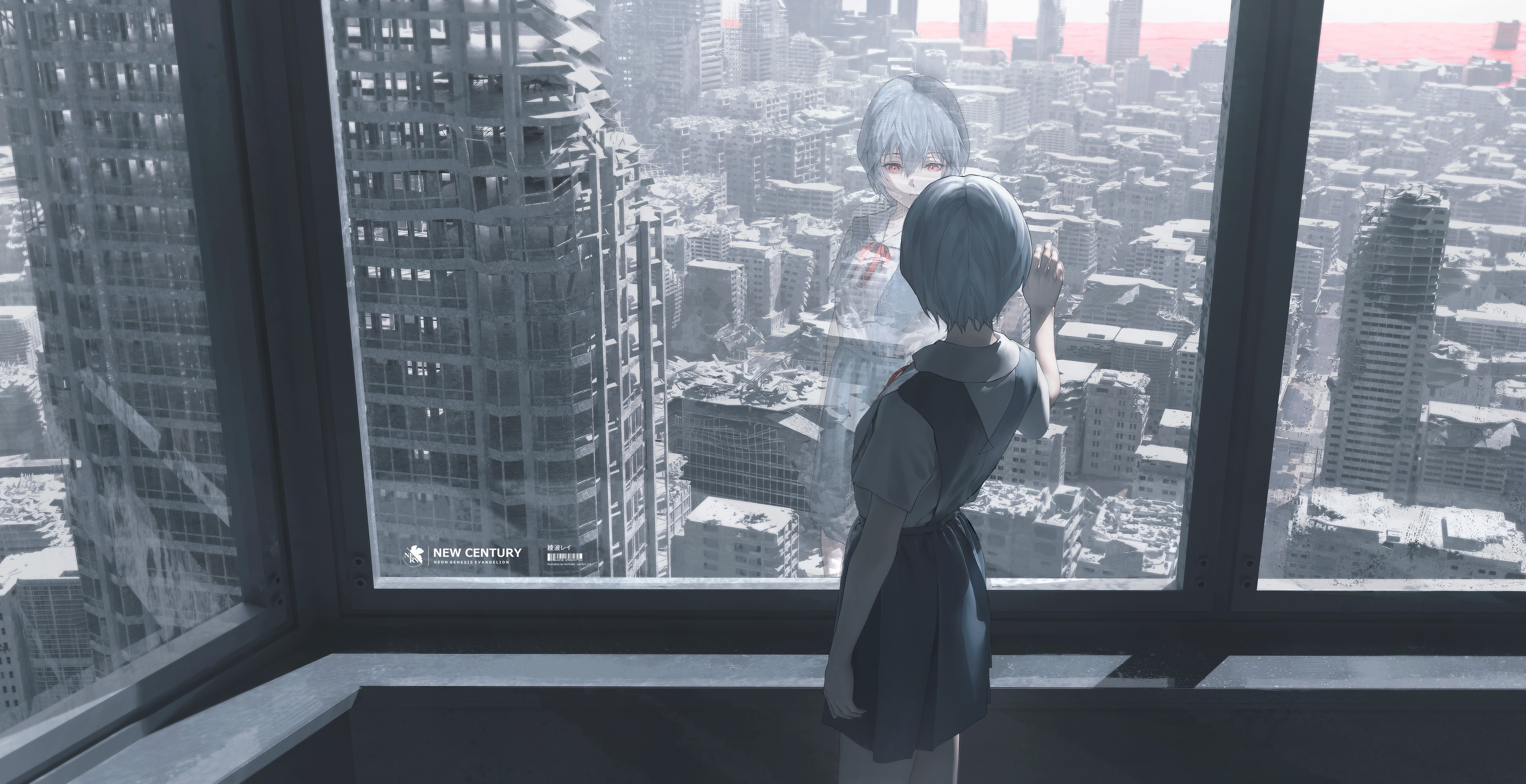 4K Neon Genesis Evangelion Ayanami Rei Scene HD Wallpaper