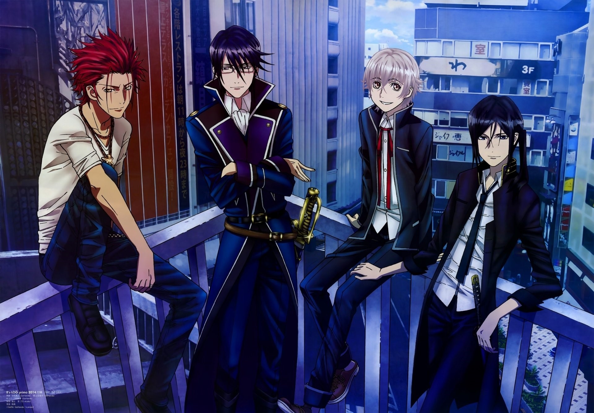 K Project Anime Boys Yatogami Kuroh Isana Yashiro HD Wallpaper