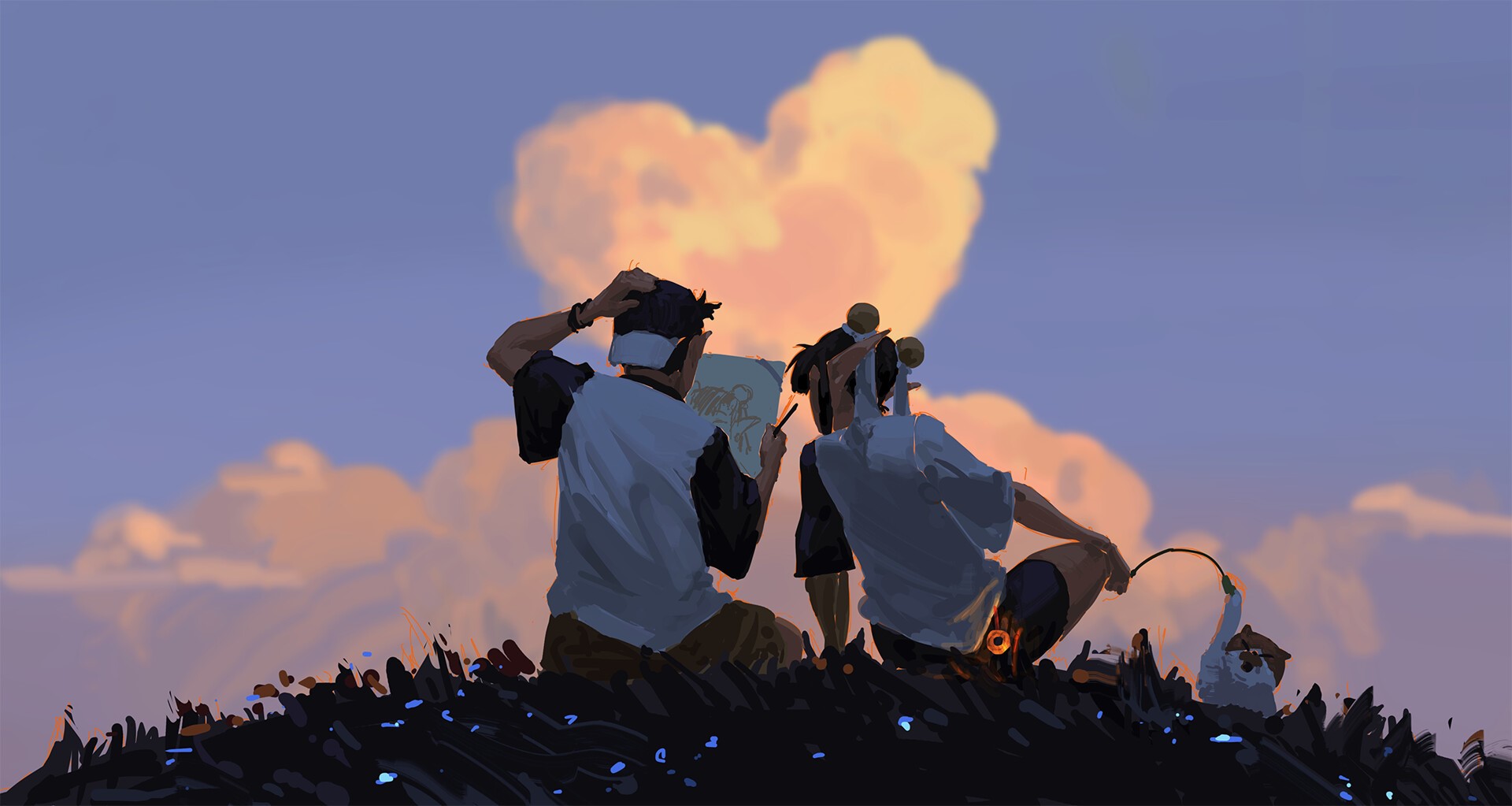 Artwork by Kan Liu featuring Elfs in fantasy art HD Wallpaper