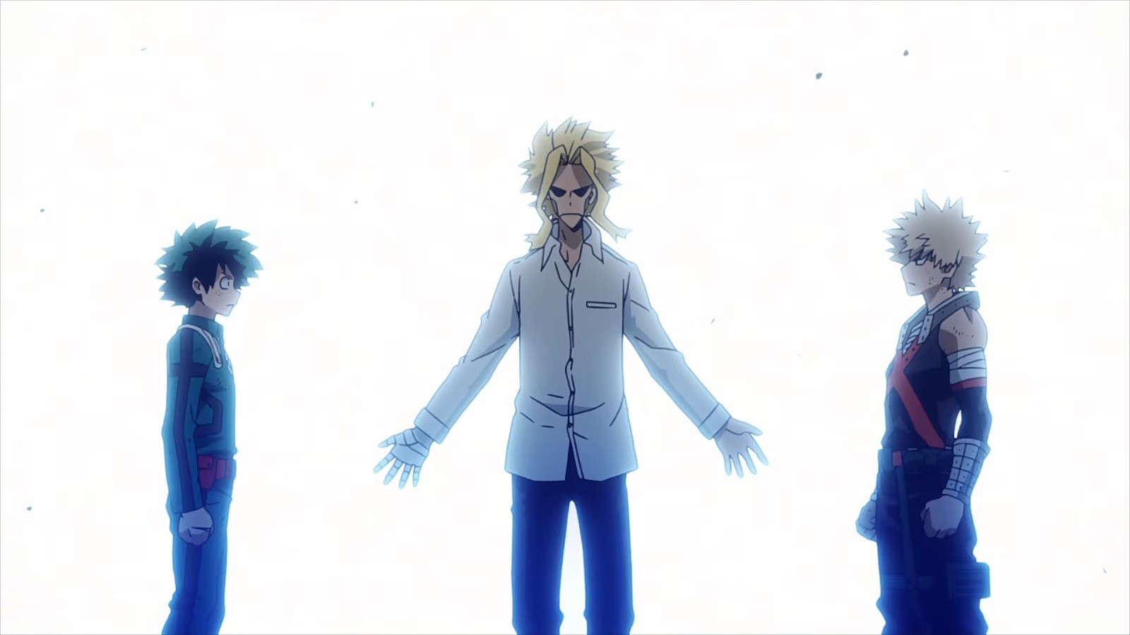 All Might, Deku, and Bakugo from My Hero Academia HD Wallpaper