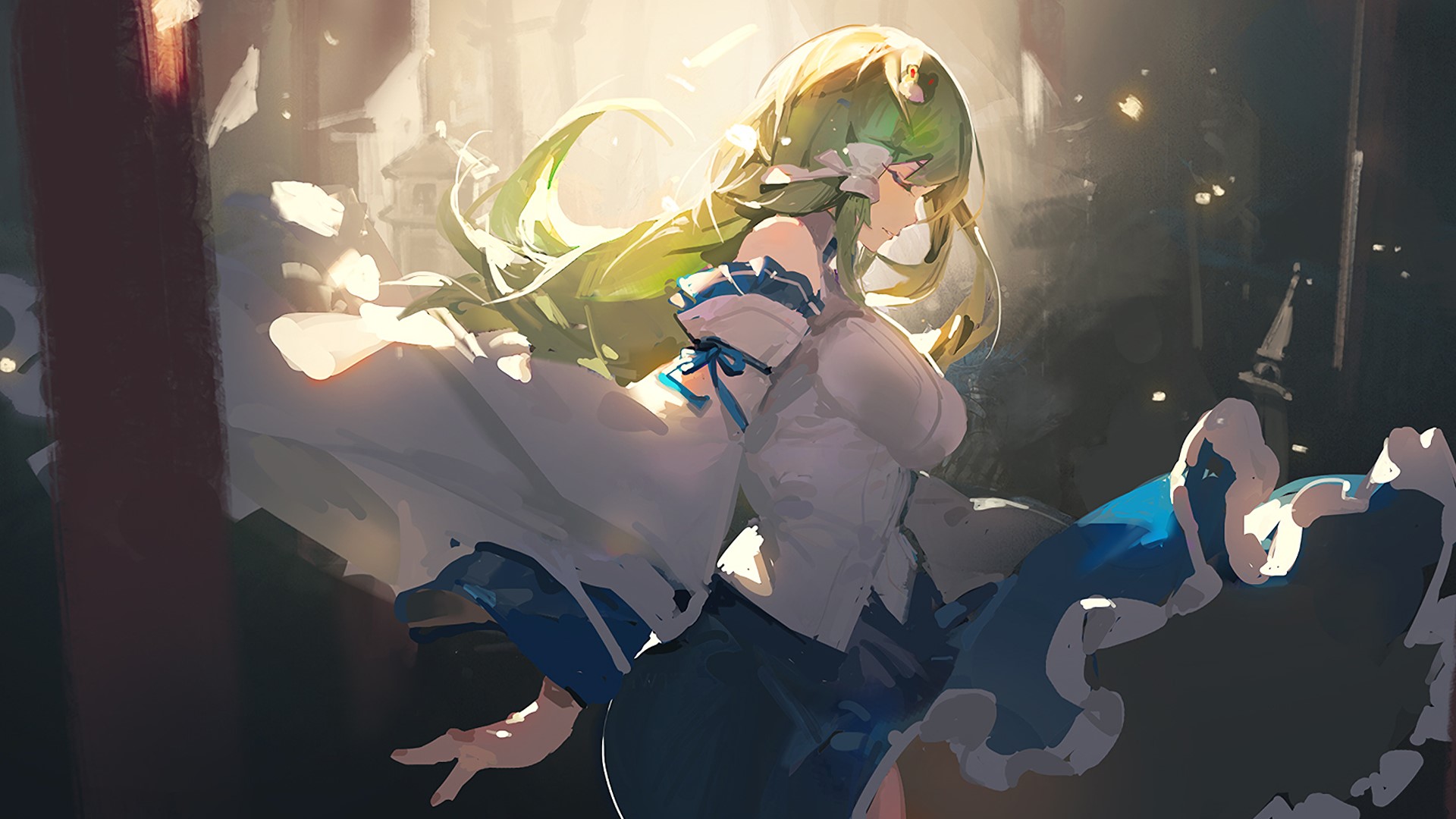 Kochiya Sanae from Touhou Project HD Wallpaper