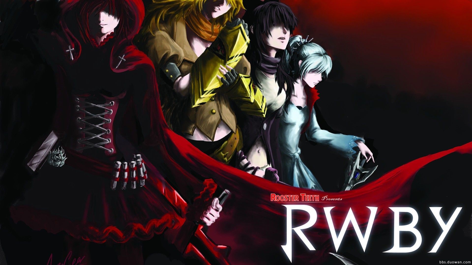 RWBY characters in anime art style HD Wallpaper