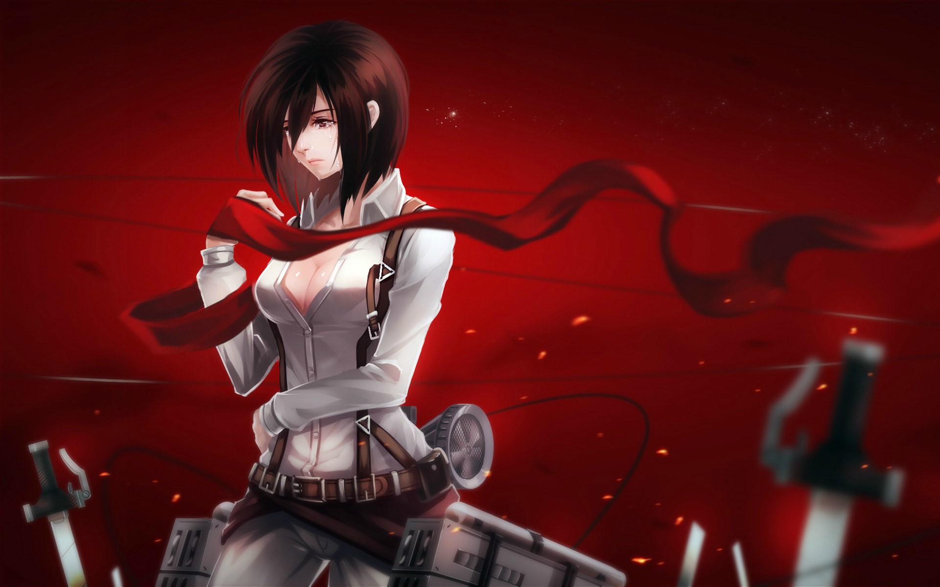 Mikasa Ackerman from Shingeki no Kyojin HD Wallpaper