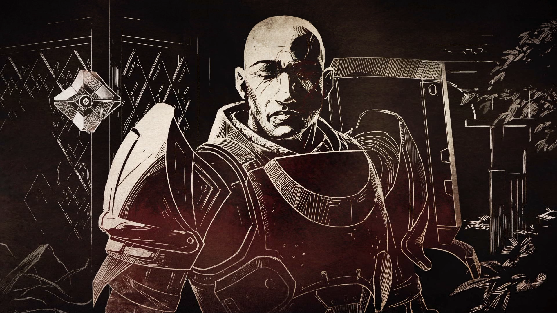 Zavala from Destiny 2 with a Ghost HD Wallpaper