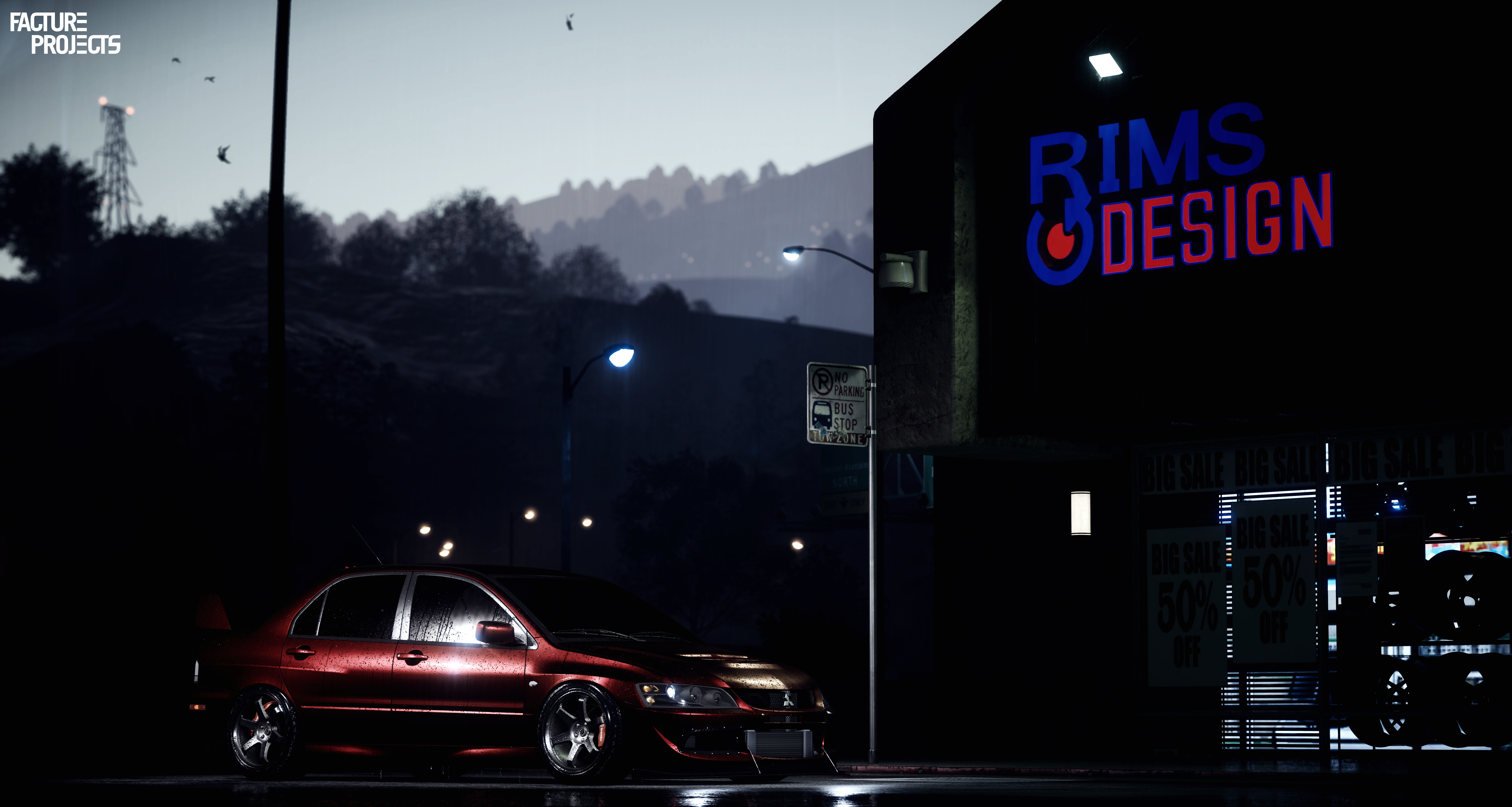 4K Red Mitsubishi Evo from Need for Speed 2015 HD Wallpaper