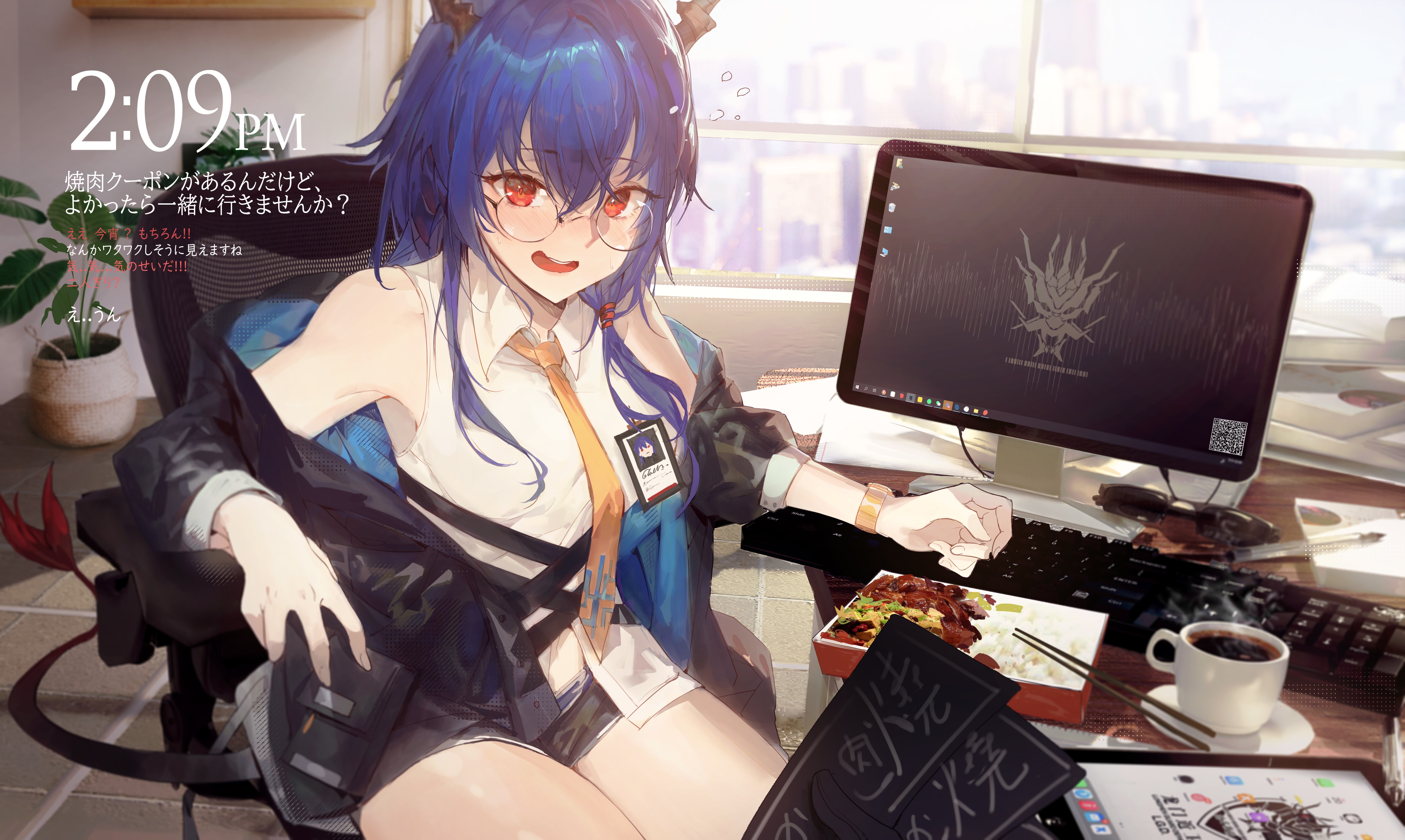 4K Arknights Chen Blue Hair Anime Girl HD Wallpaper