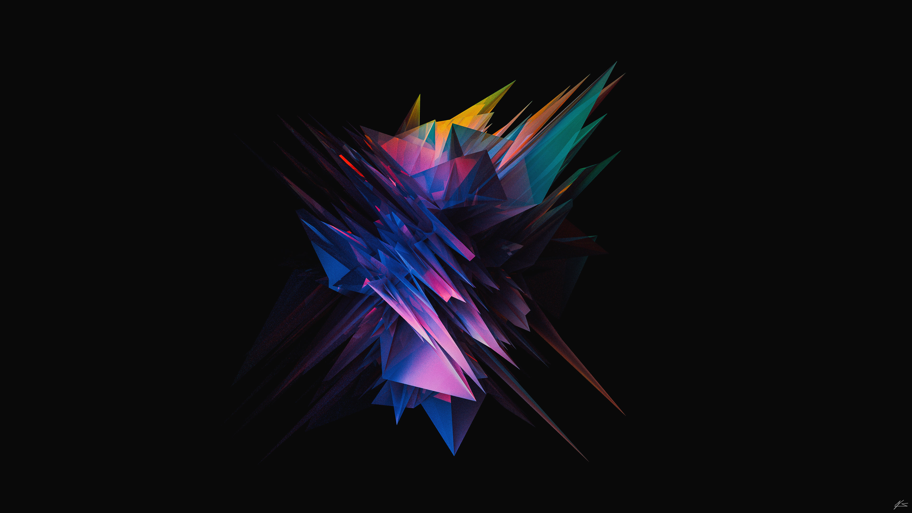 4K abstract digital glass artwork HD Wallpaper