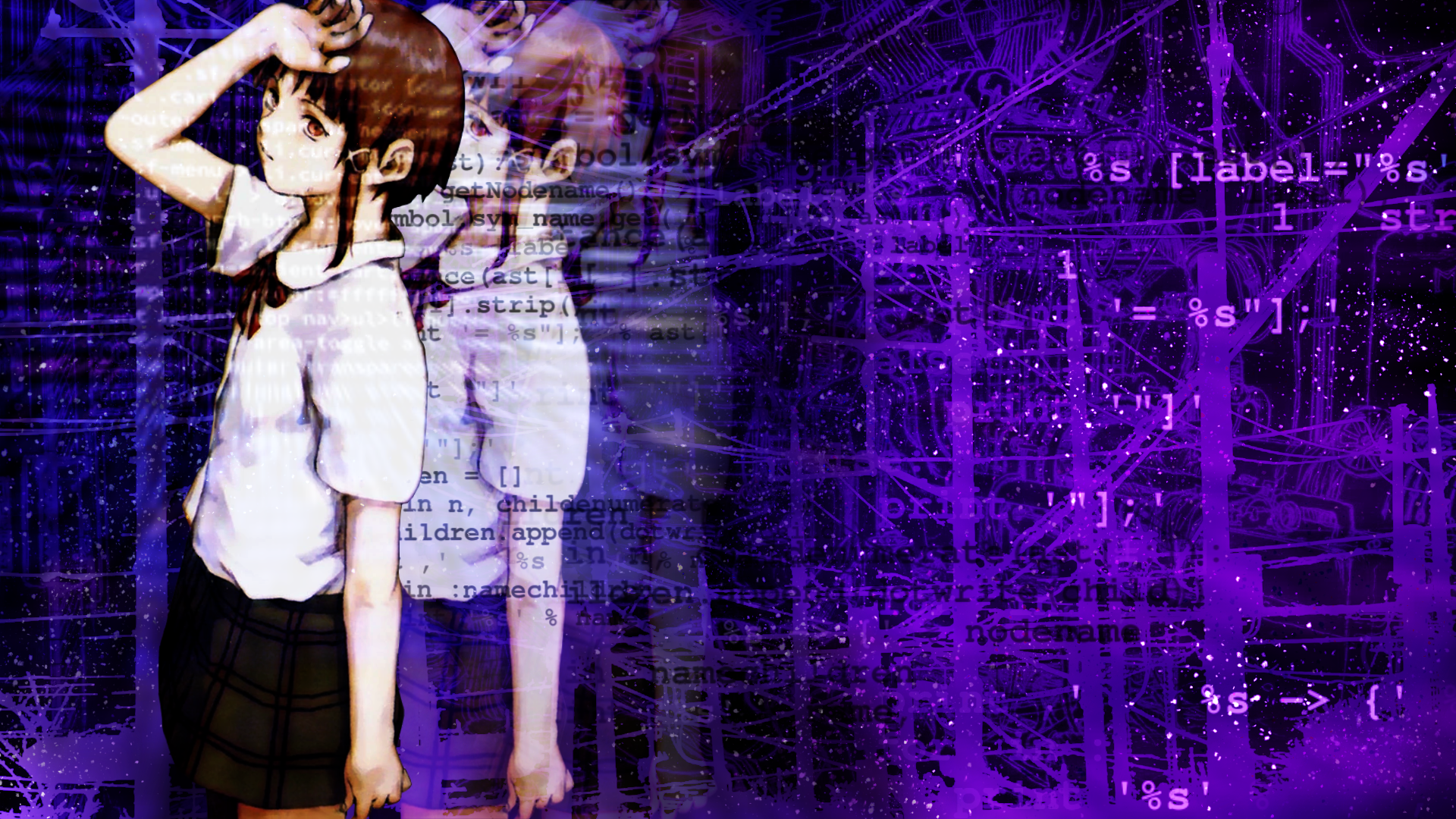 Lain Iwakura from Serial Experiments Lain HD Wallpaper