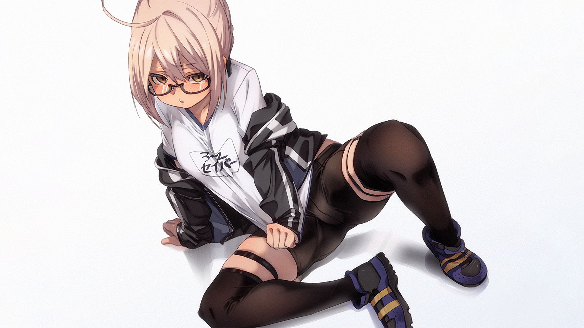 Mysterious Heroine X Alter in Thigh-Highs HD Wallpaper