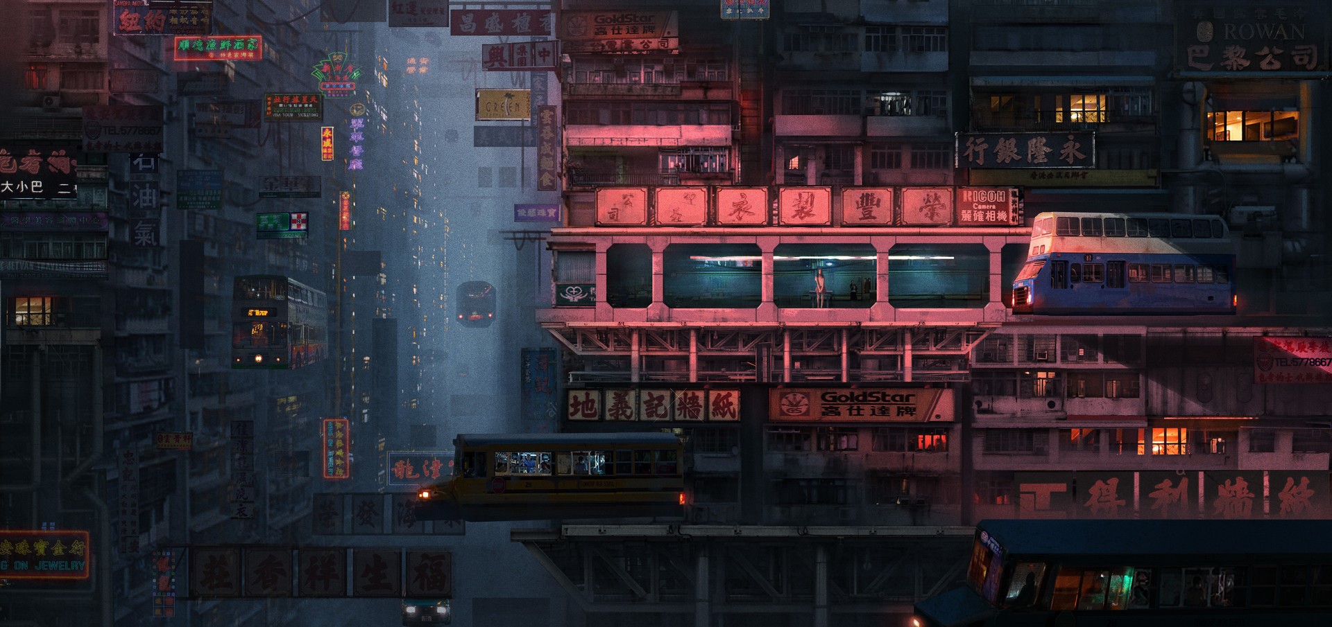 Cyber City Digital Artwork HD Wallpaper