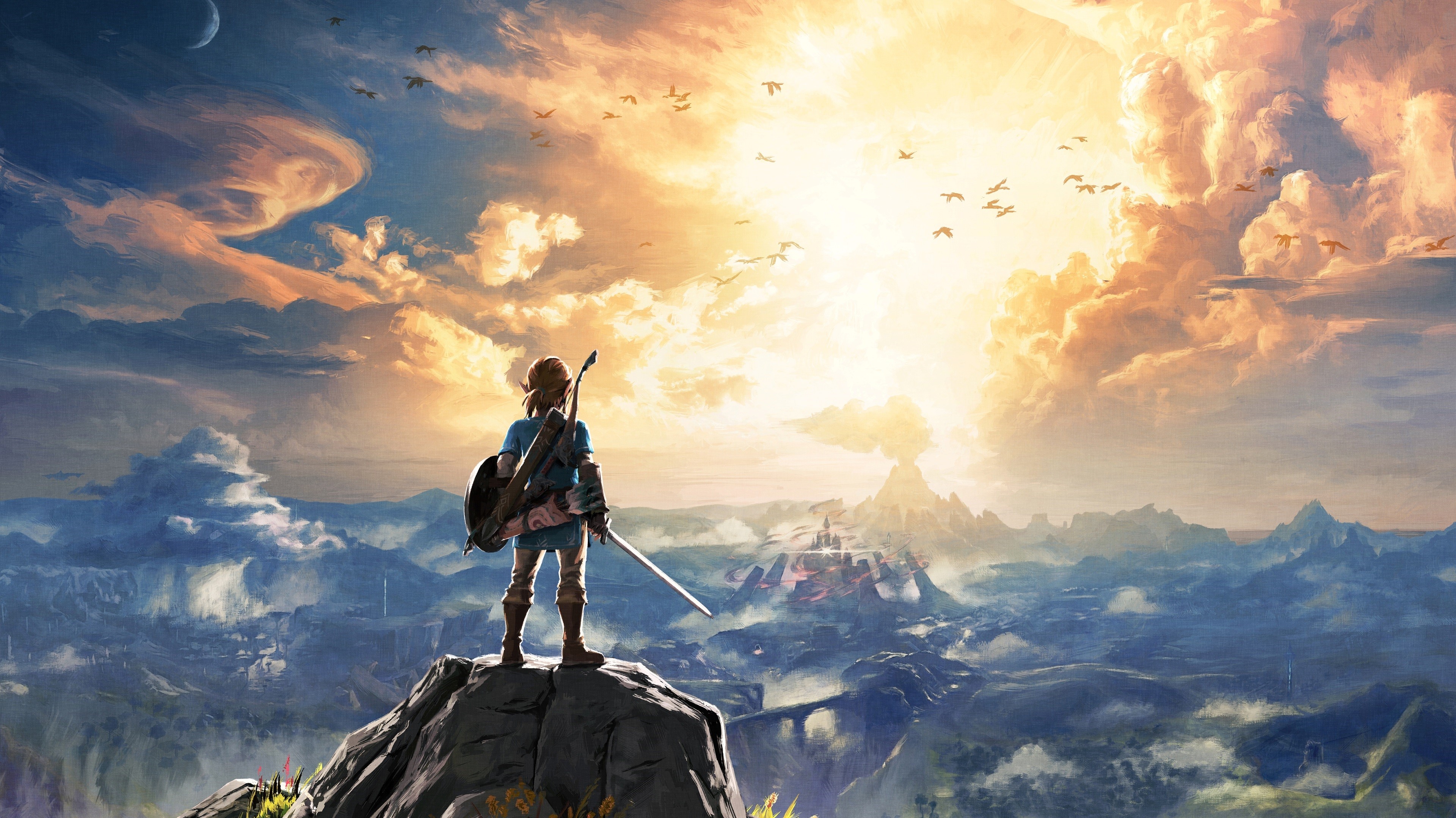 Link from The Legend of Zelda: Breath of the Wild 4K HD Wallpaper