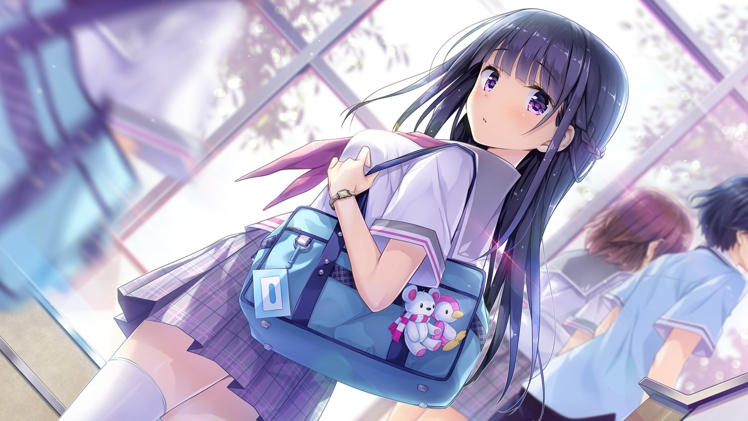 Kimishima Ao with a school bag HD Wallpaper