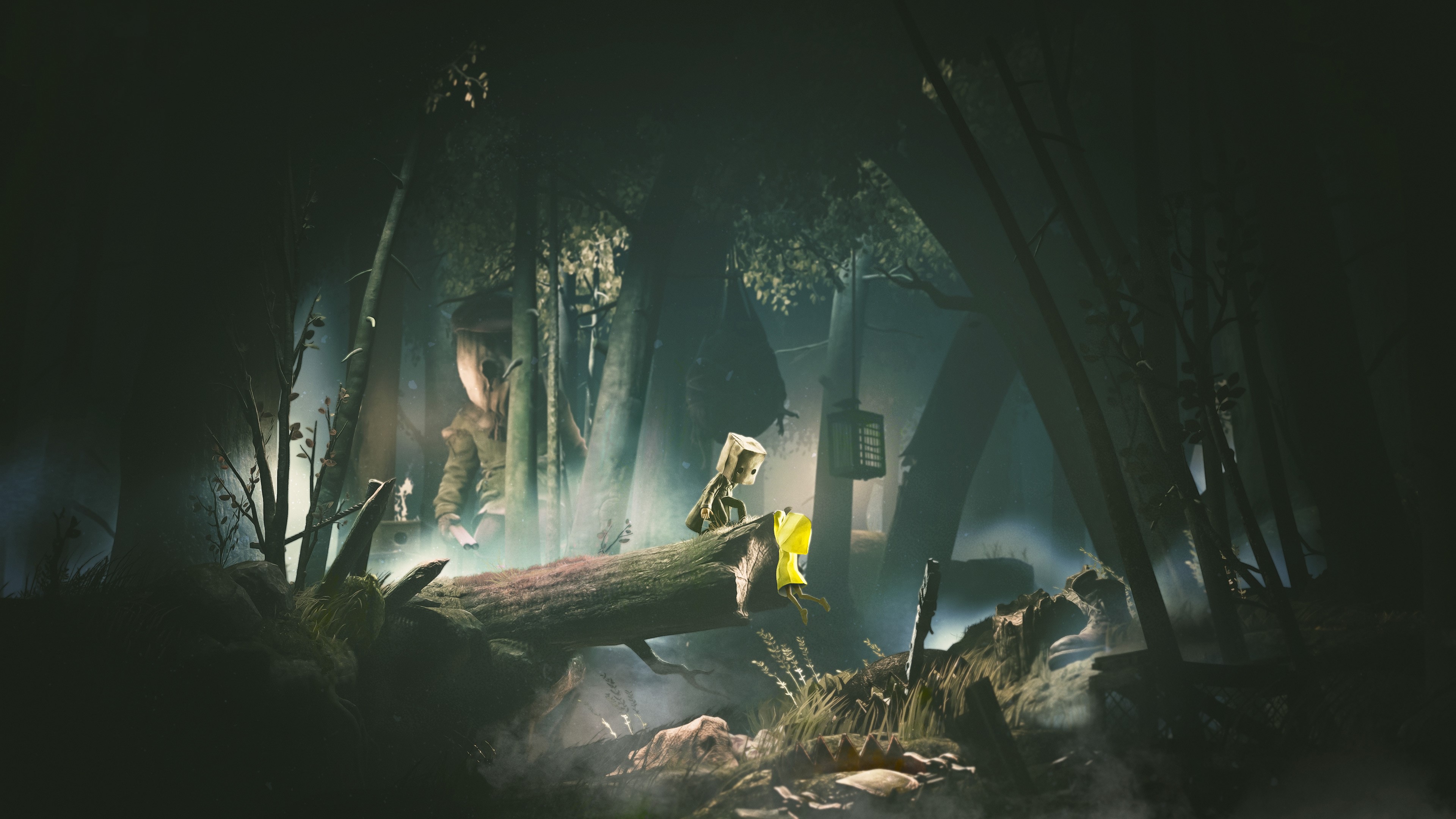 Little Nightmares 2 video game characters in forest HD Wallpaper