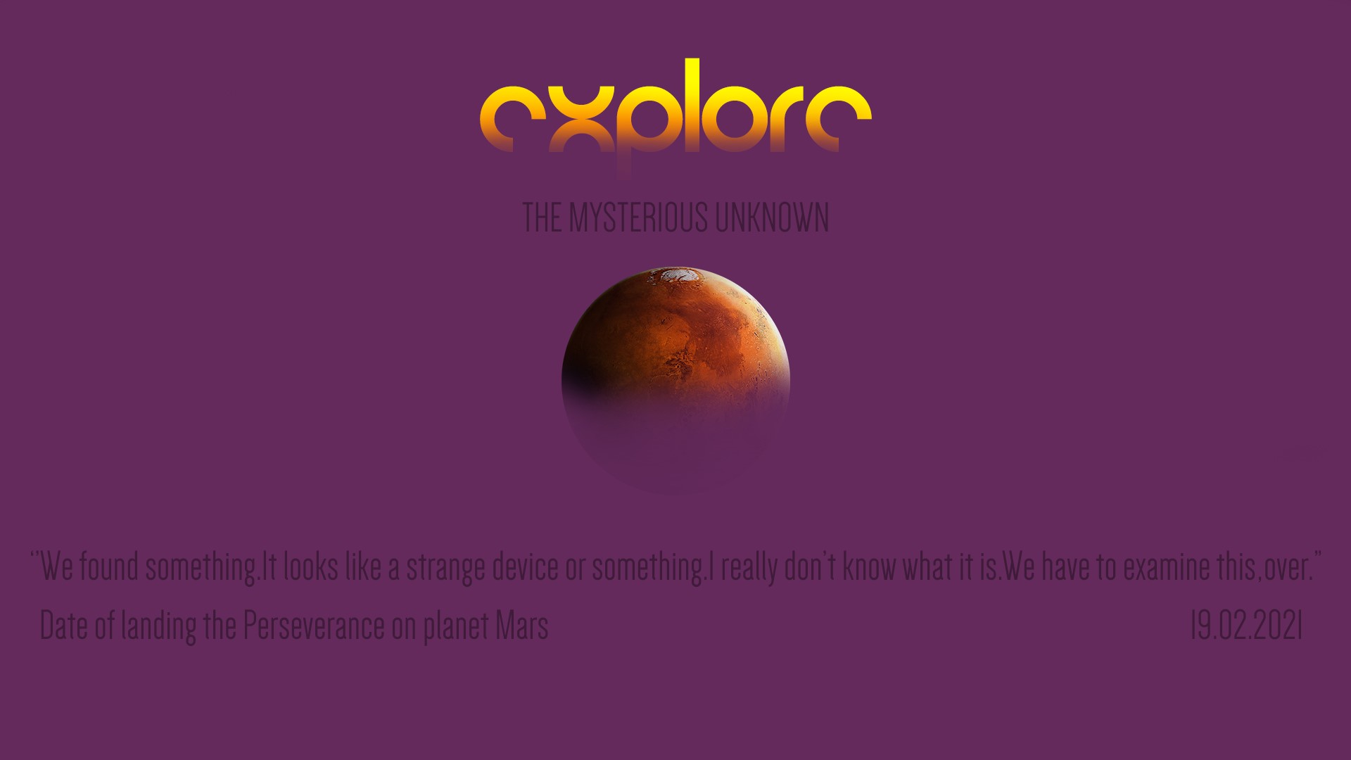 Explore The Mysterious Unknown Mars Landing HD Wallpaper