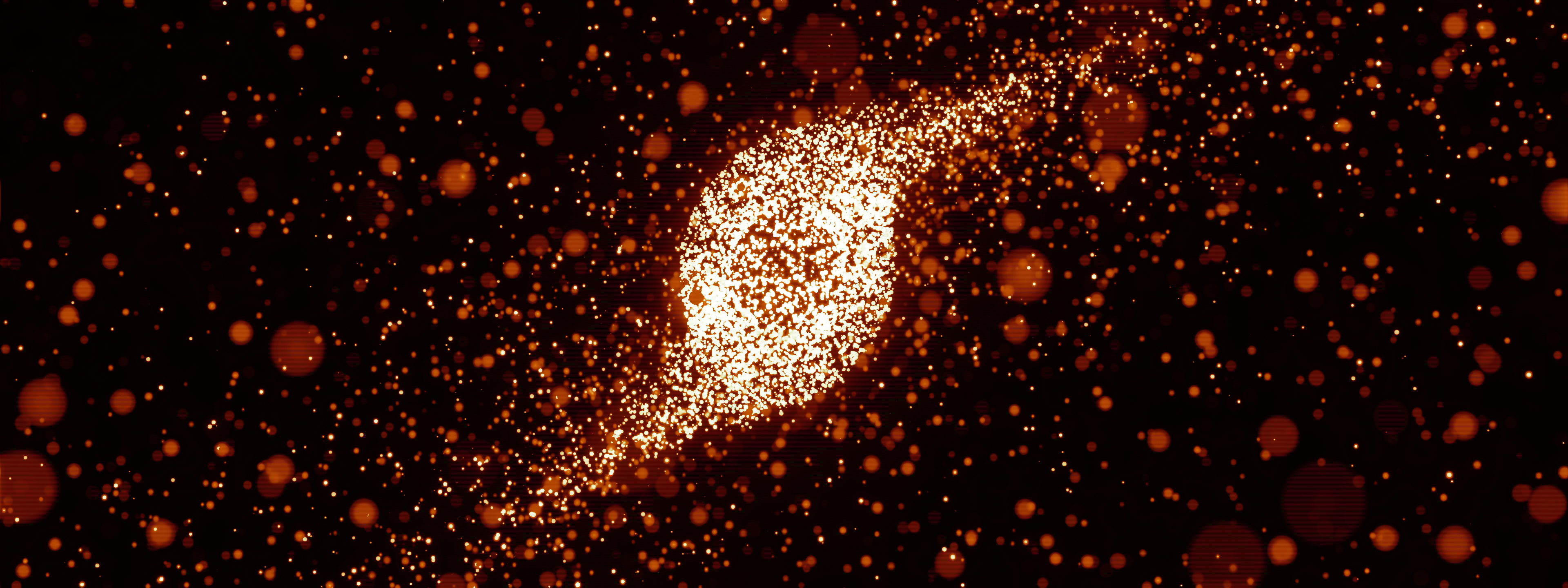 4K 3D Abstract Floating Particles Space Digital Art HD Wallpaper