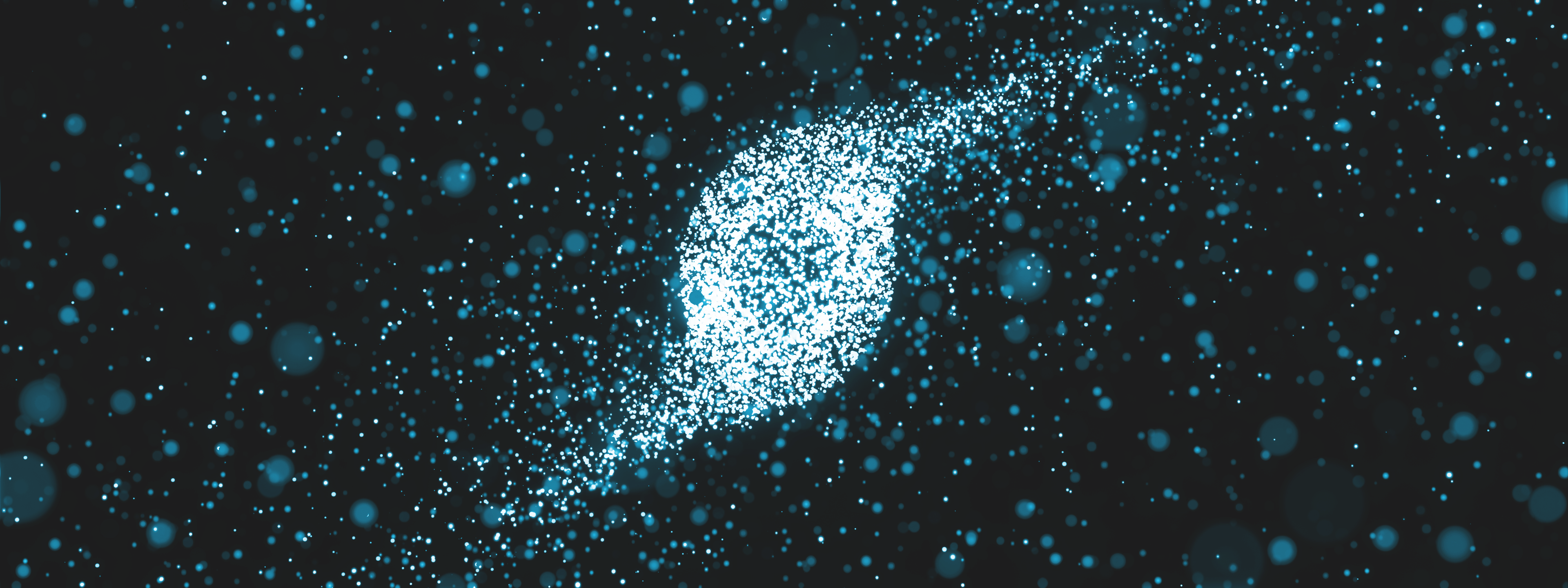 4K abstract digital art of floating particles HD Wallpaper