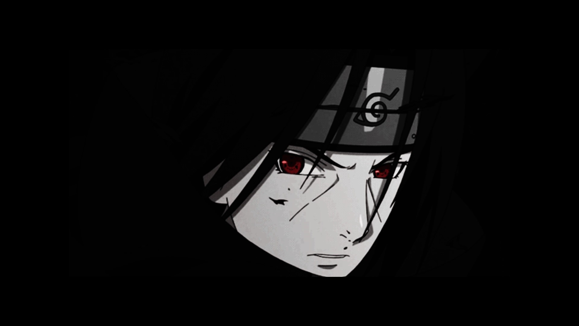 Uchiha Itachi Intense Sharingan Gaze HD Wallpaper