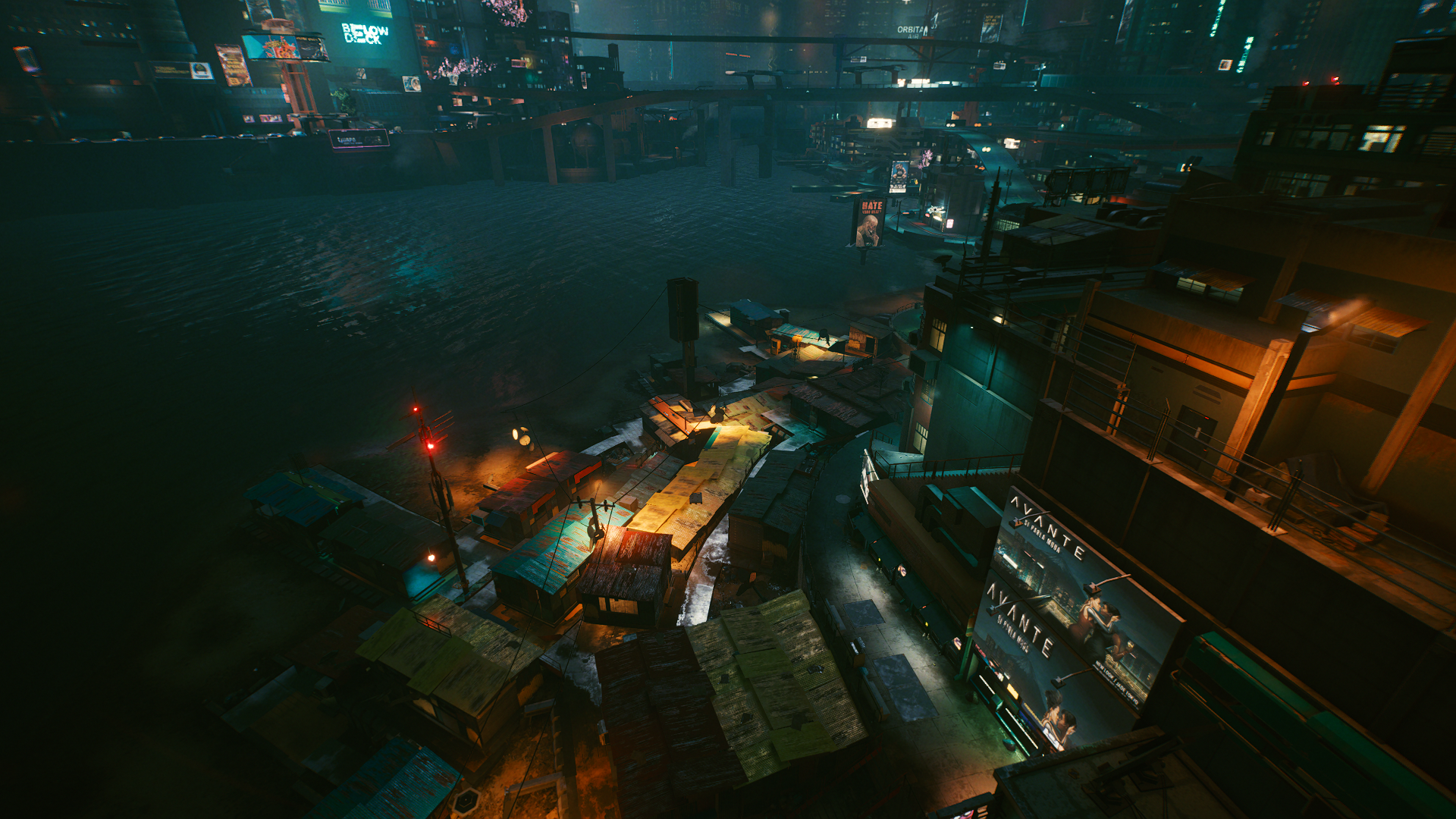 Cyberpunk 2077 Night City waterfront district HD Wallpaper