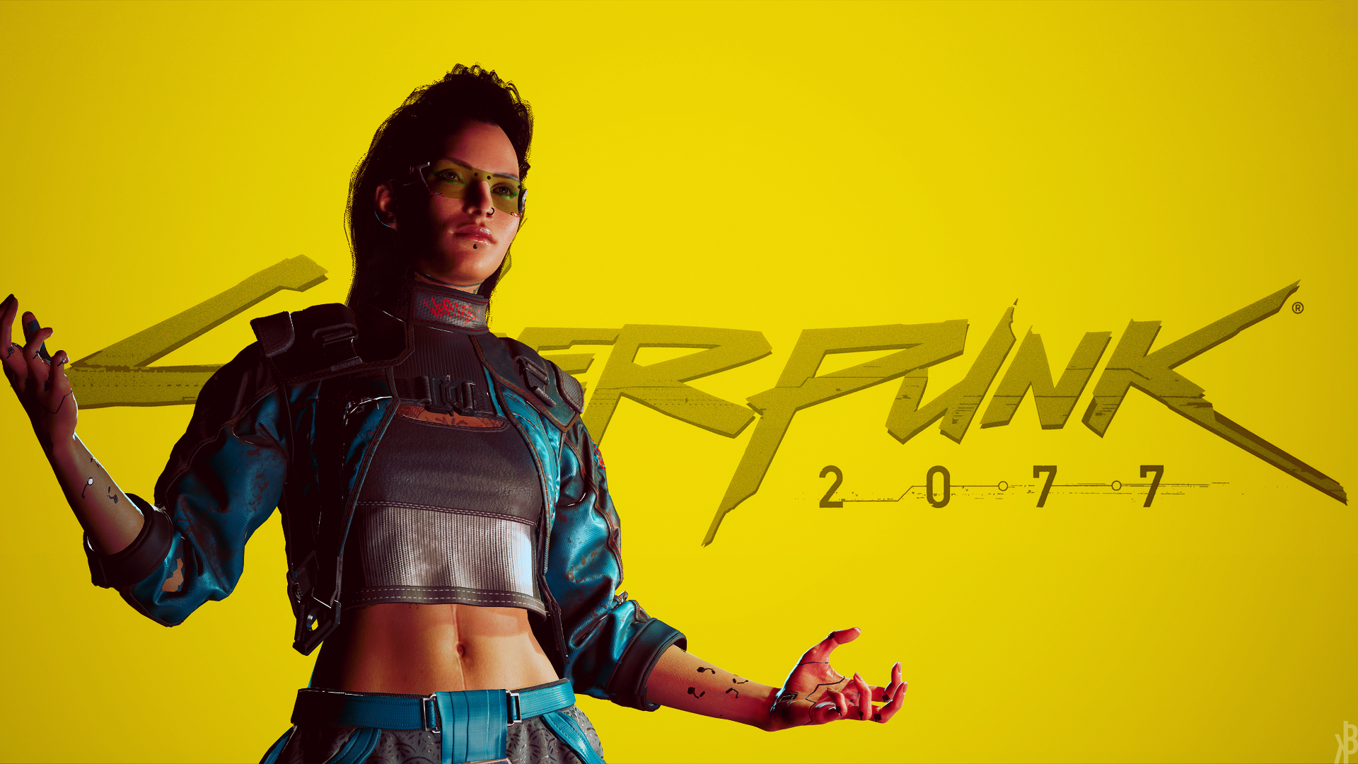Female character from Cyberpunk 2077 HD Wallpaper