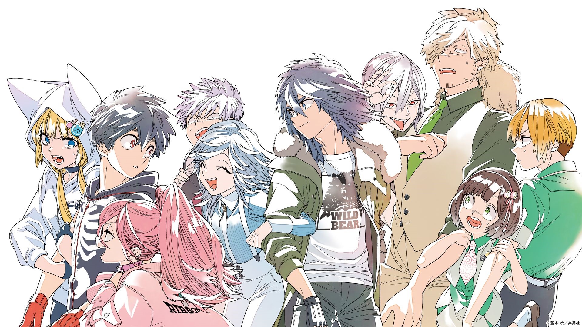 Kemono Jihen characters group illustration HD Wallpaper