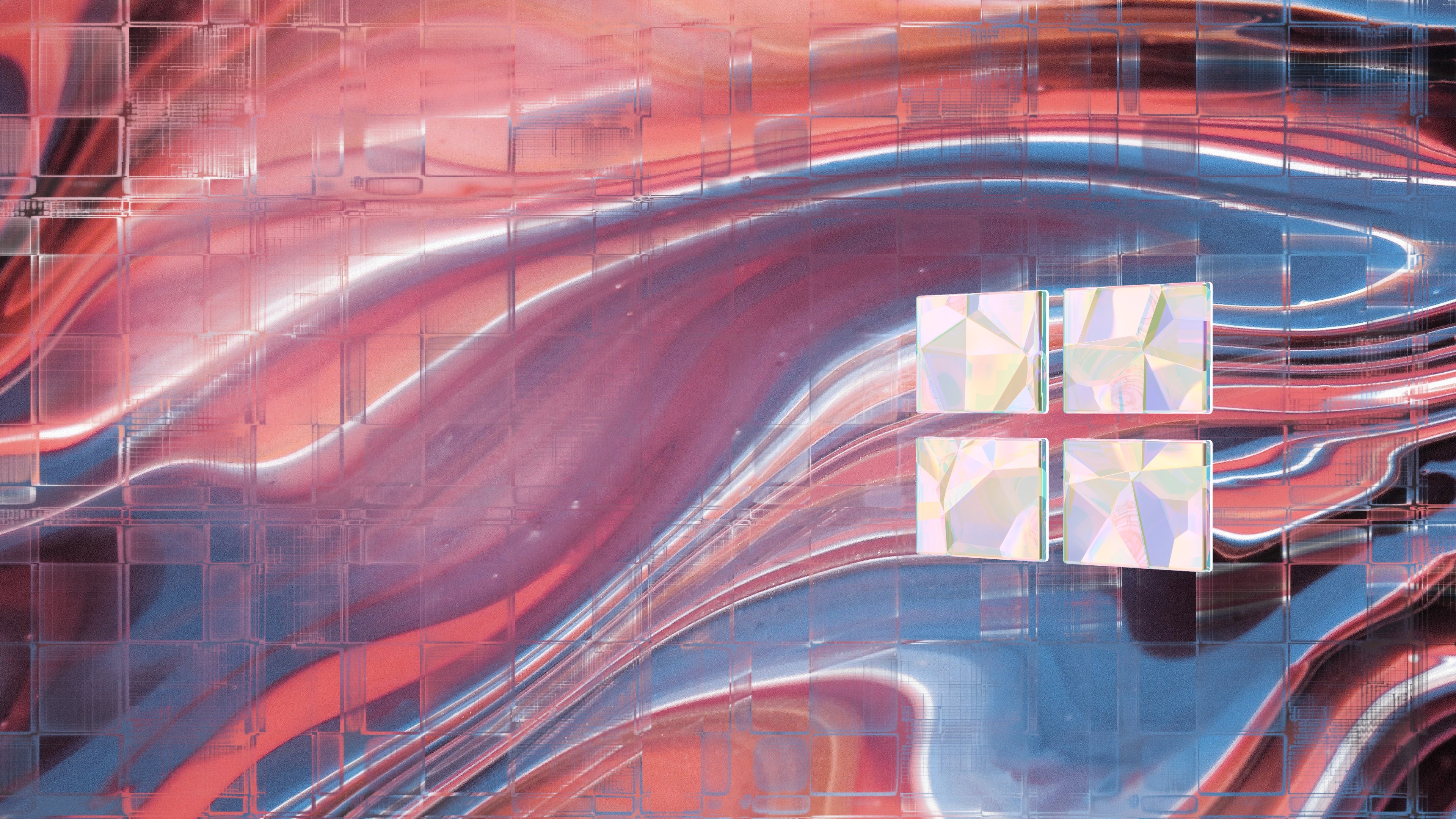 Abstract digital art with geometric shapes HD Wallpaper