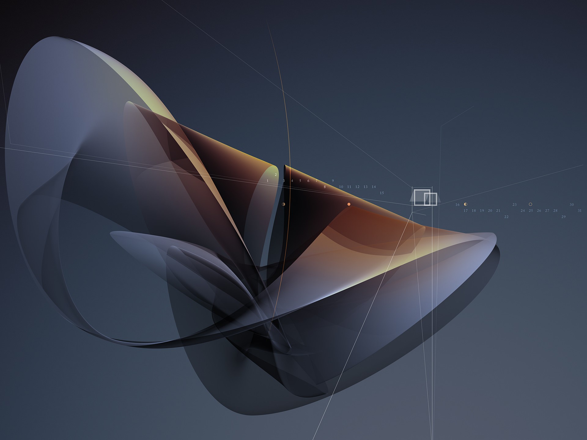 Abstract geometric shapes with calendar markings HD Wallpaper
