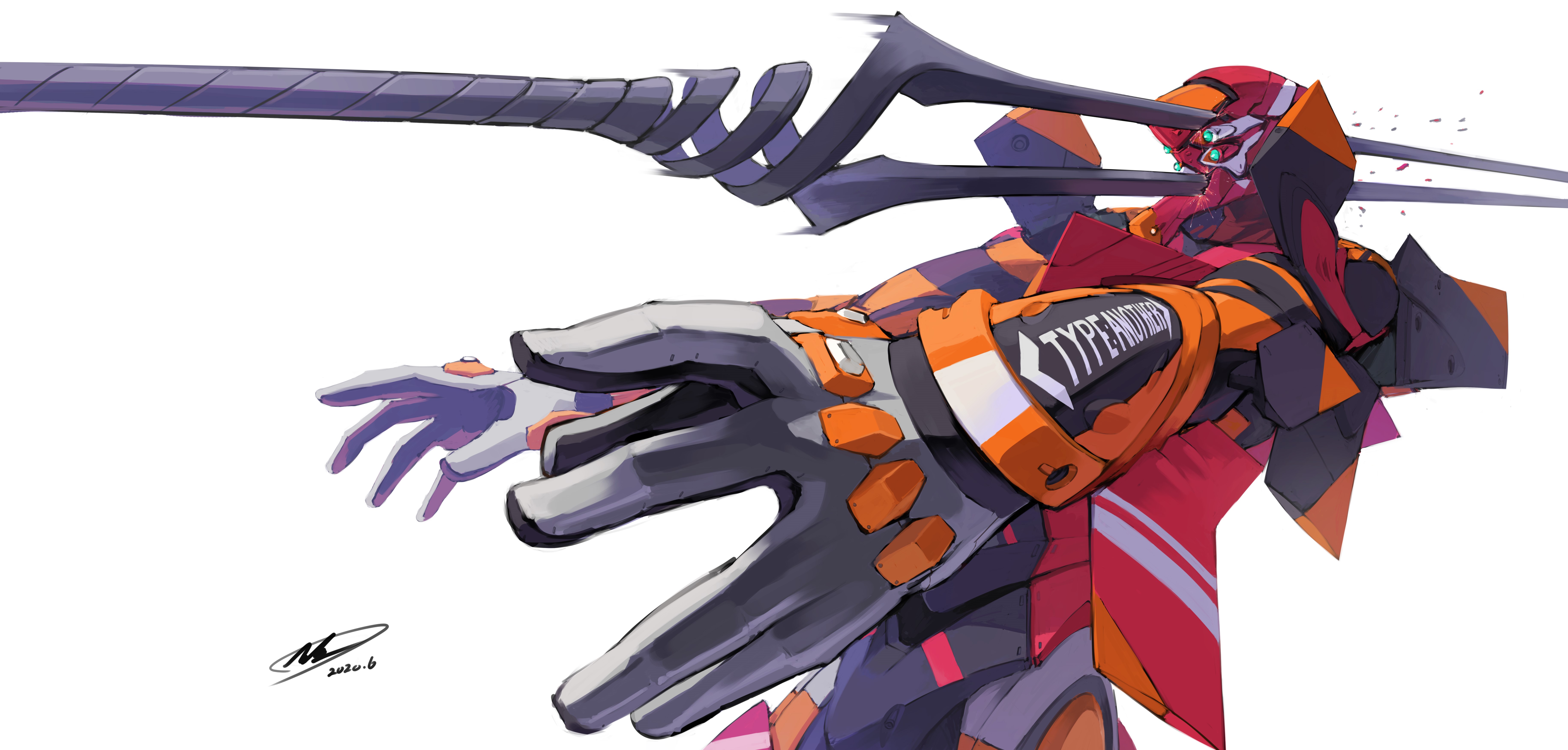 4K EVA Unit 02 from Neon Genesis Evangelion HD Wallpaper