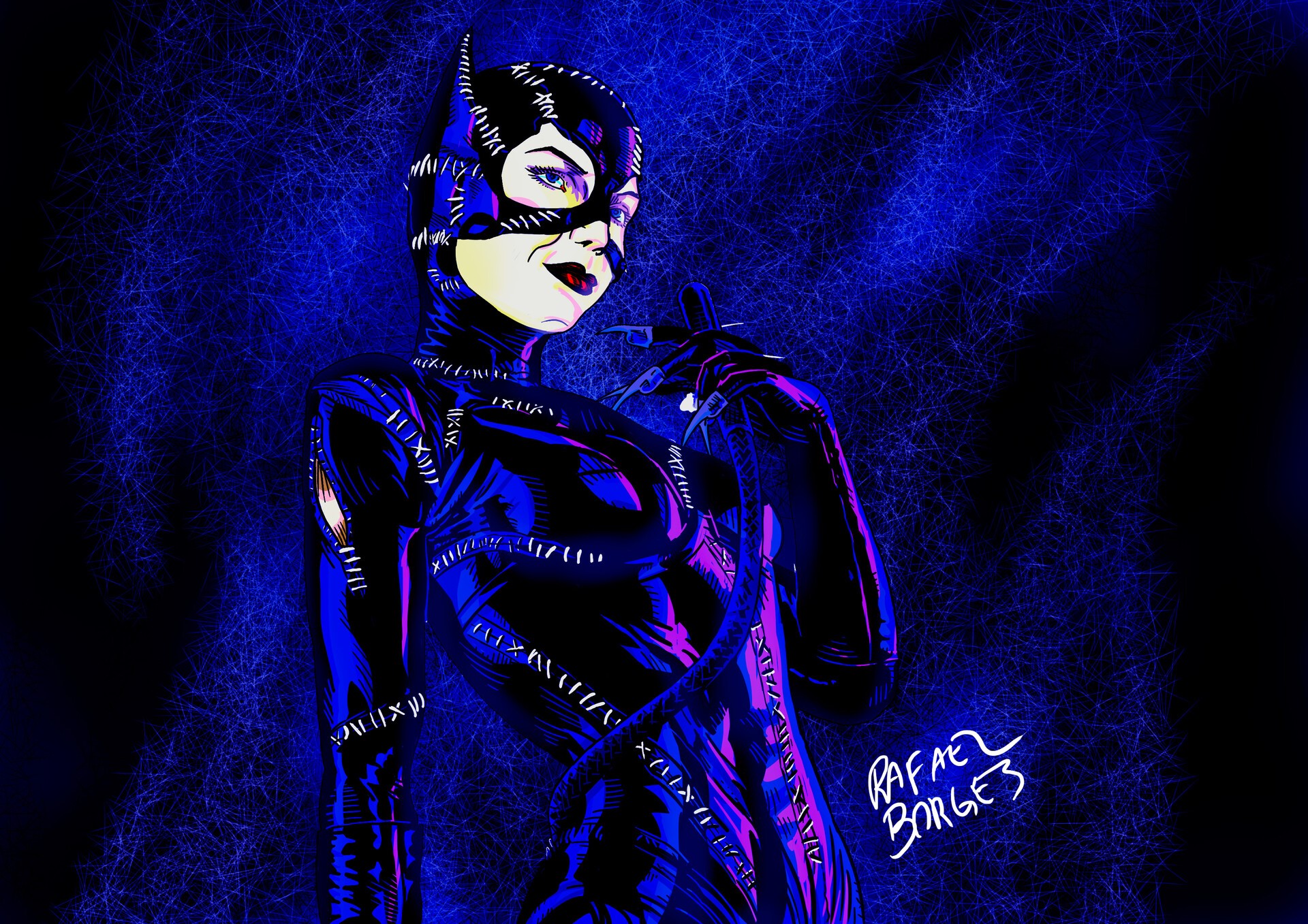 Artwork of Catwoman from Batman HD Wallpaper