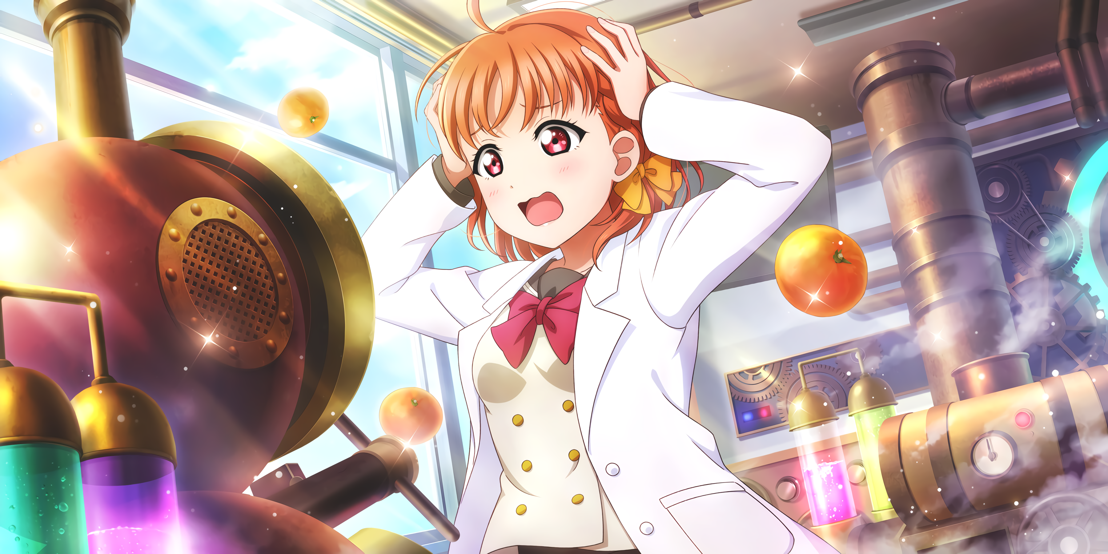 Takami Chika from Love Live! Sunshine!! in a lab HD Wallpaper