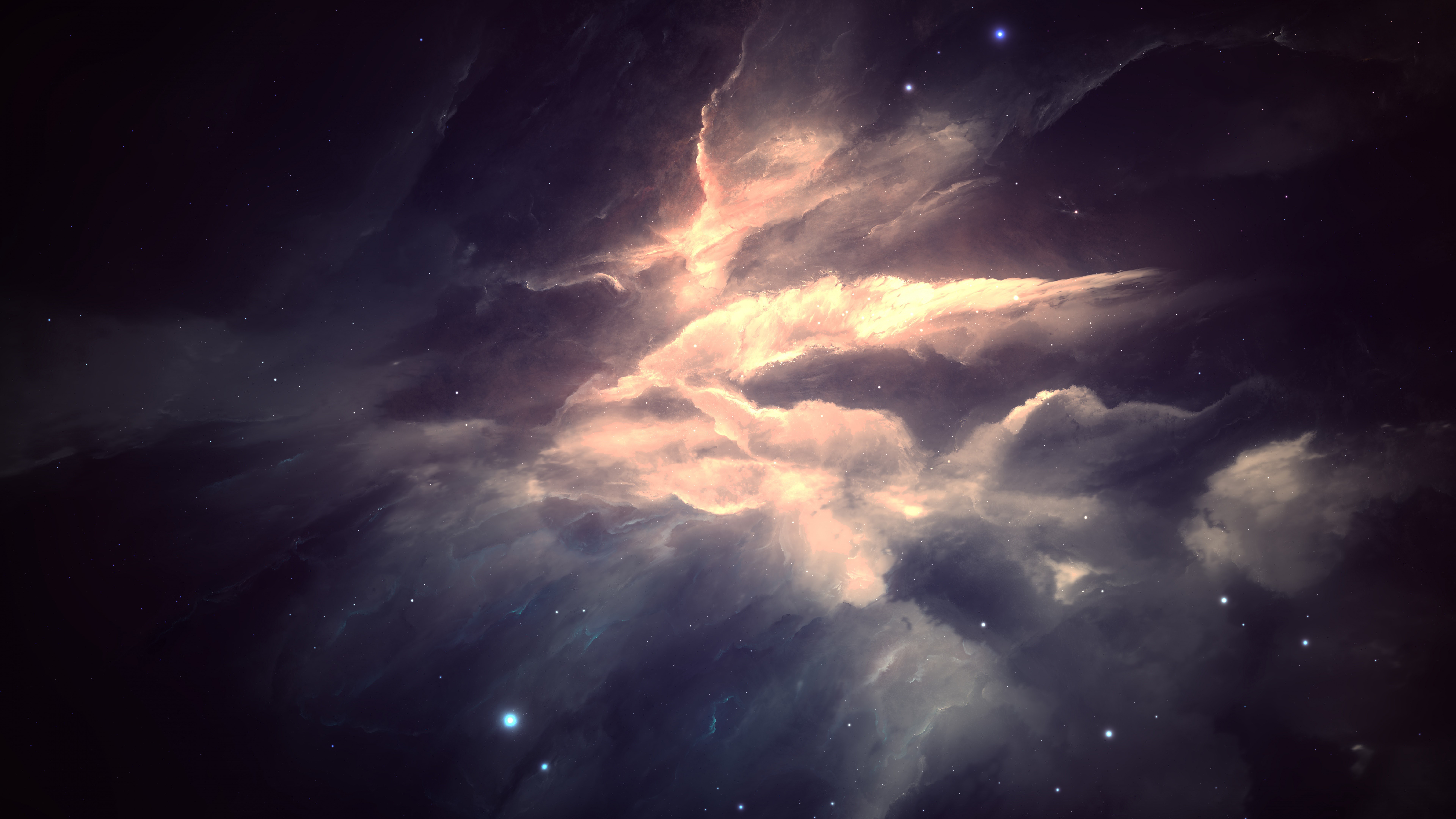 4K Space Art Nebula Clouds HD Wallpaper