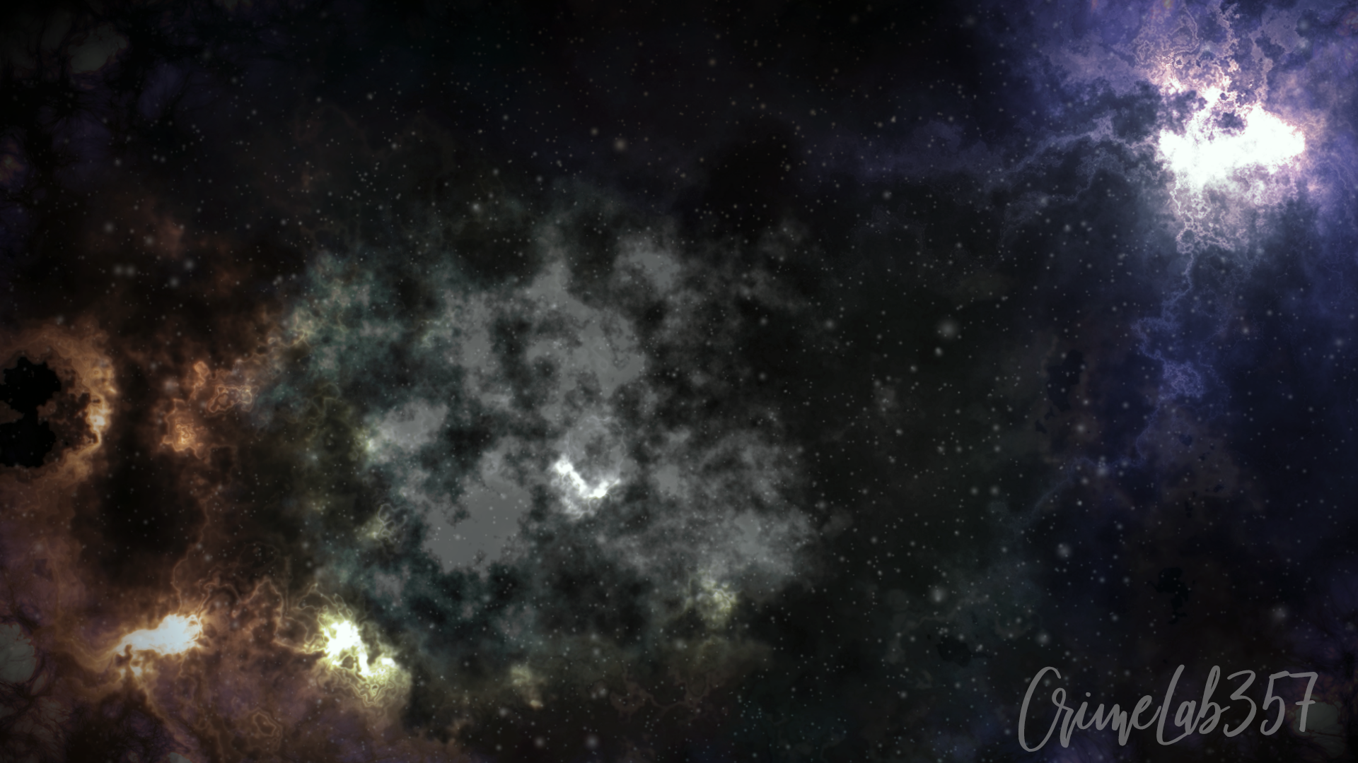 Digital art of a galaxy and nebula HD Wallpaper