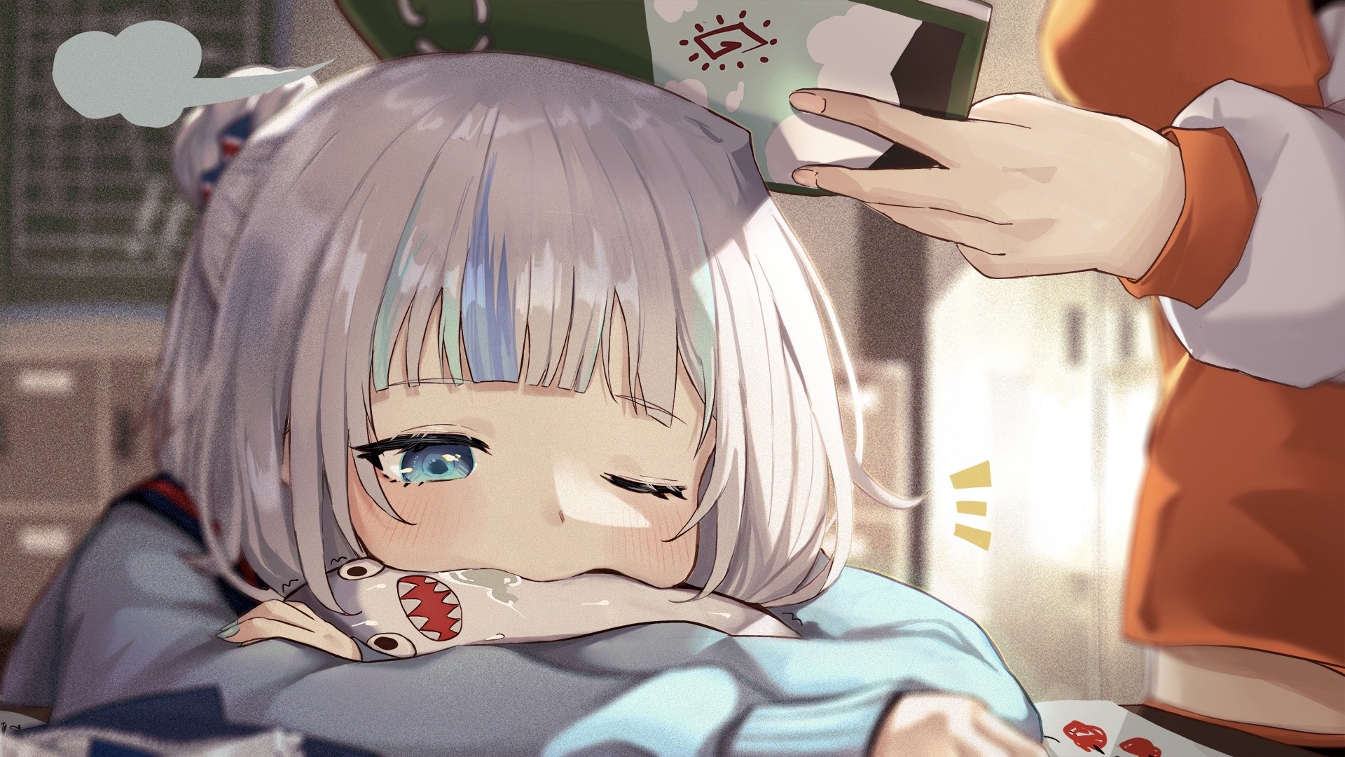 Gawr Gura and Takanashi Kiara Relaxing Scene HD Wallpaper