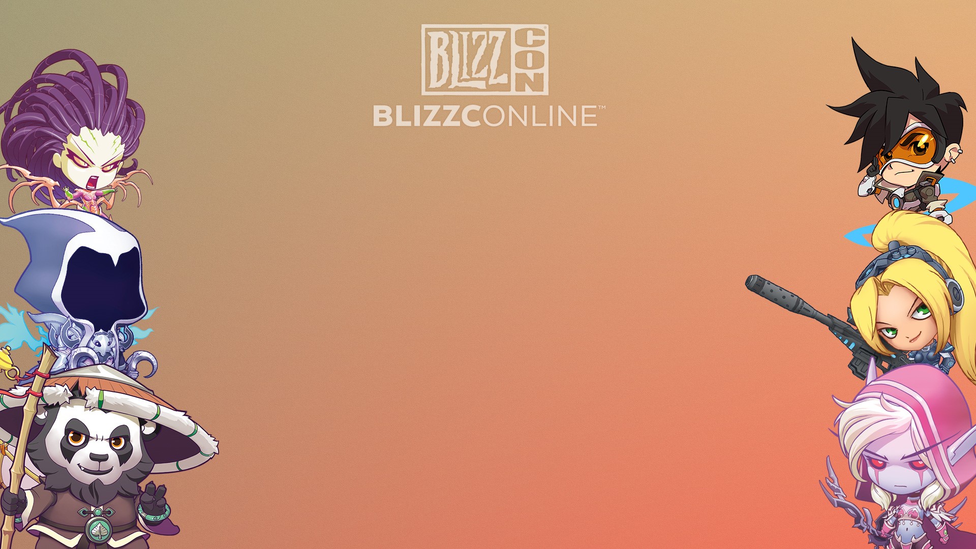 Blizzard Entertainment characters and BlizzCon logo HD Wallpaper