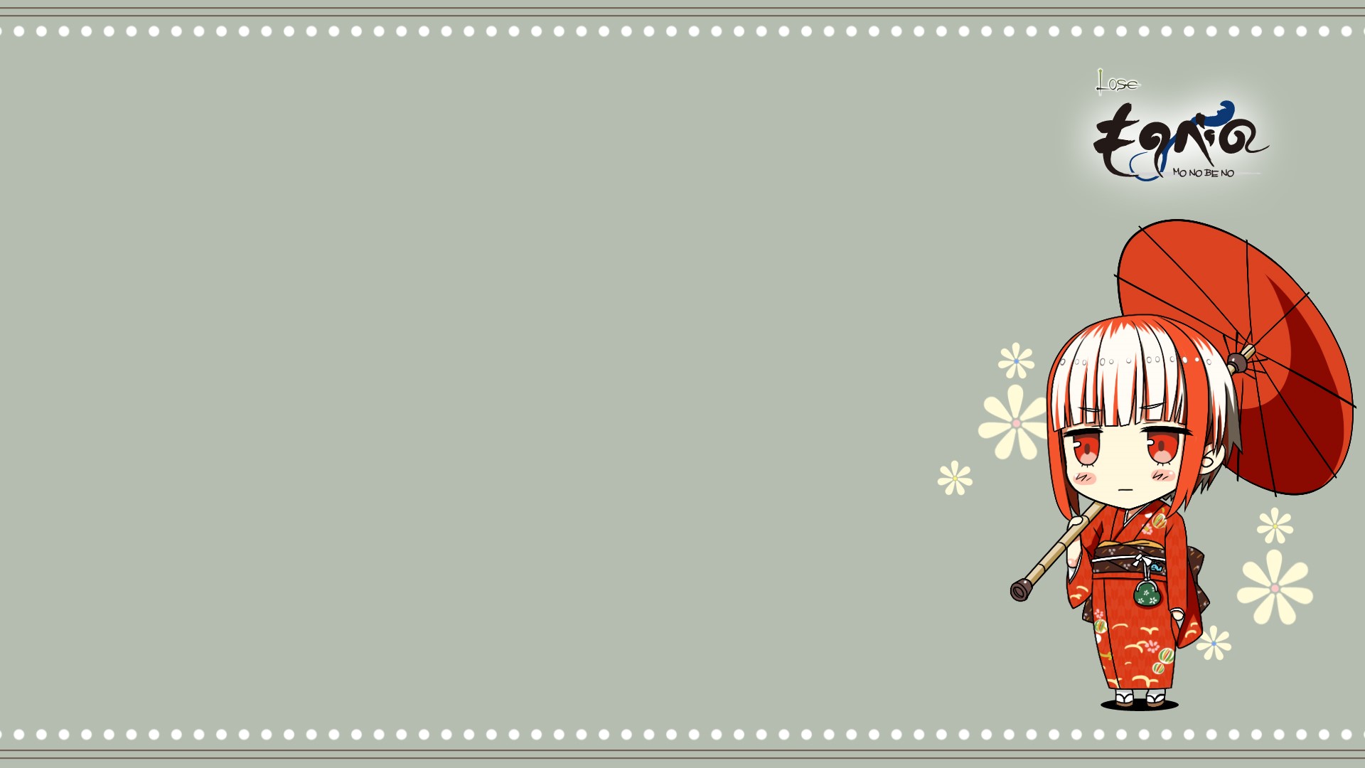 Anime girl with umbrella from Monobeno HD Wallpaper