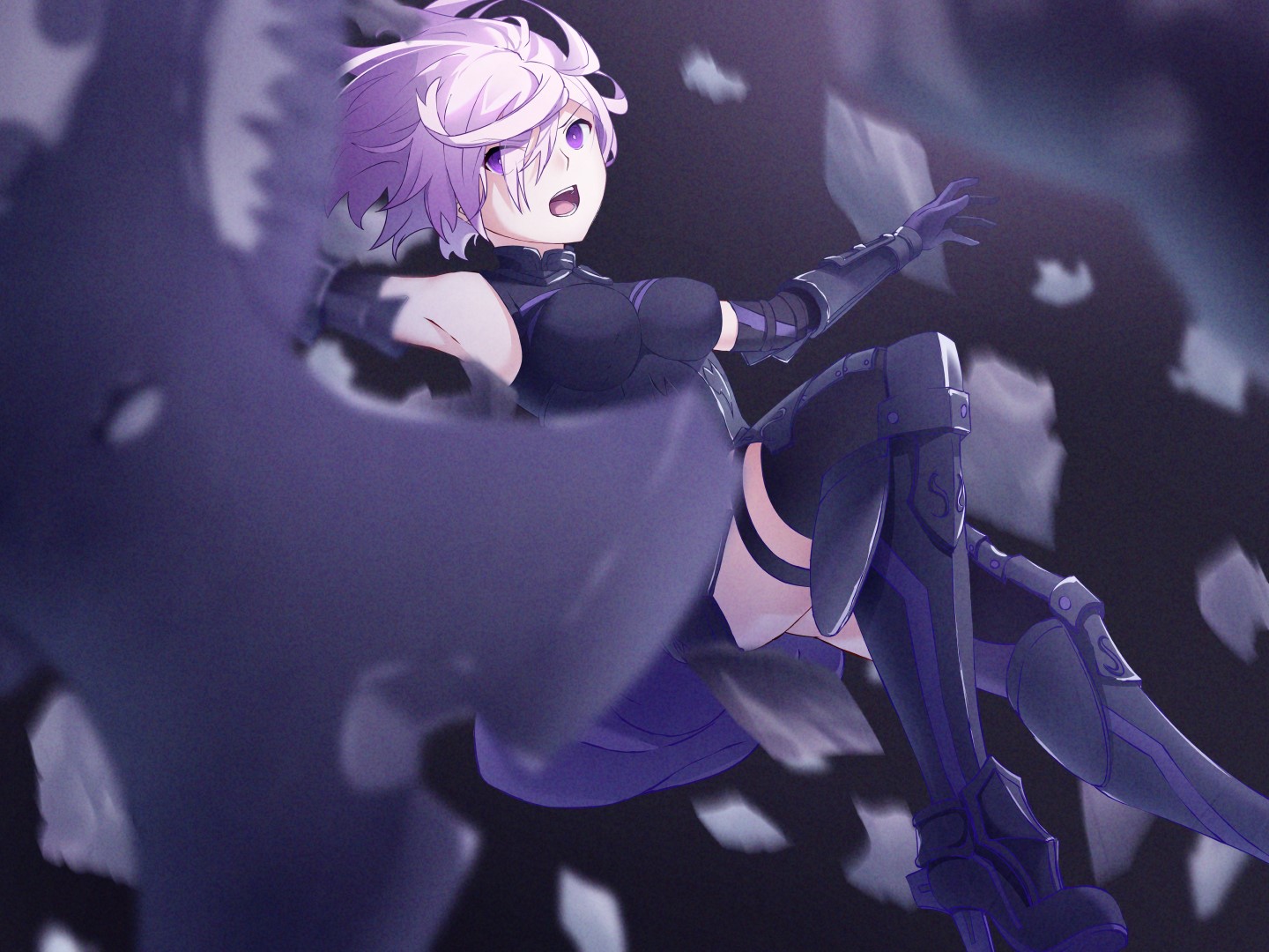 Mash Kyrielight from Fate/Grand Order falling HD Wallpaper