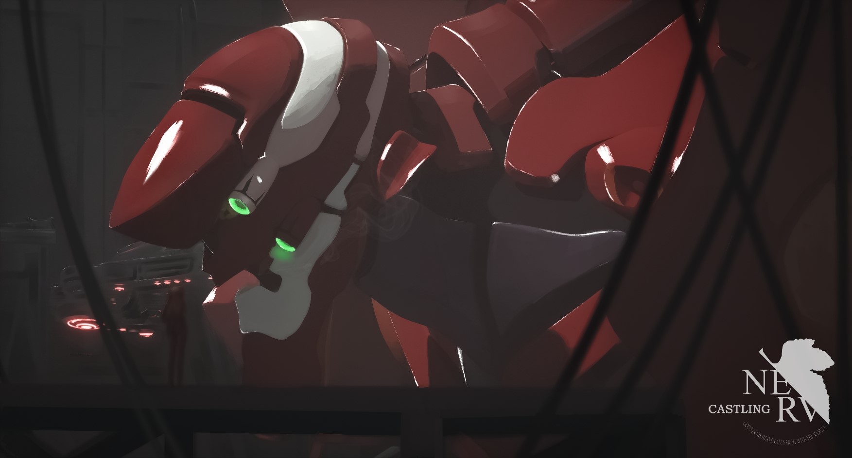 EVA Unit 02 from Neon Genesis Evangelion HD Wallpaper