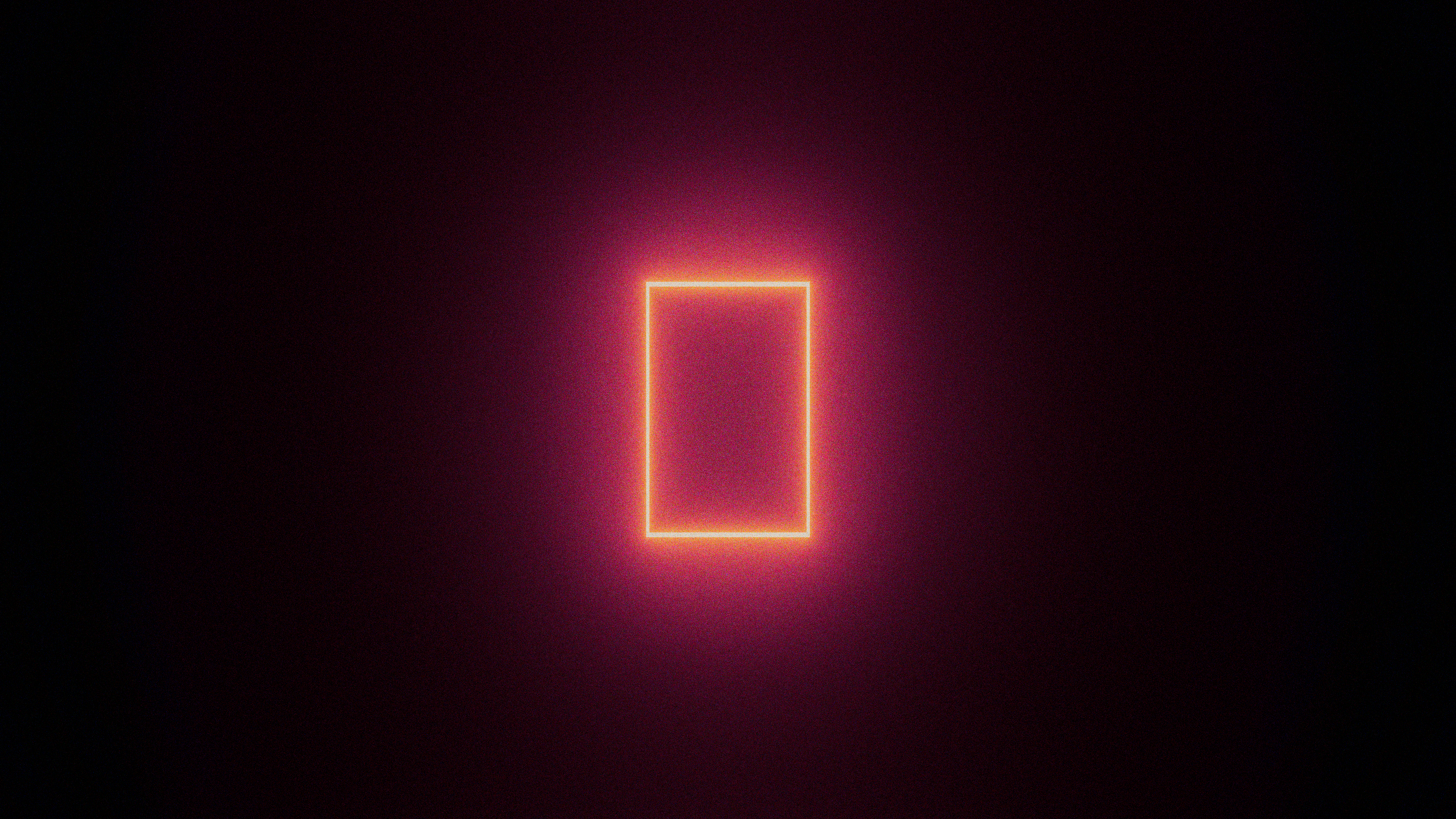 Glowing Neon Rectangle on Dark Background HD Wallpaper