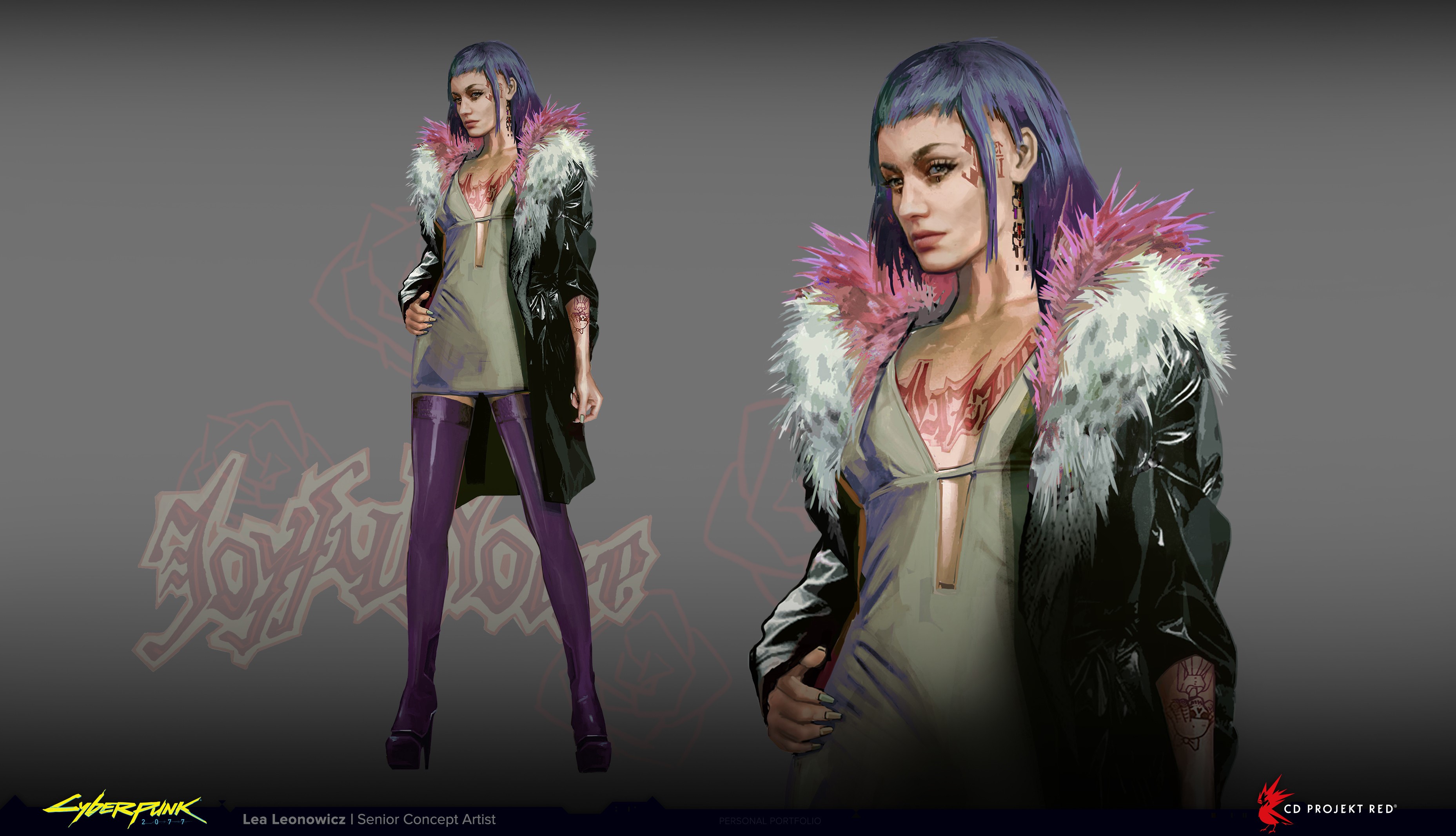 Evelyn Parker from Cyberpunk 2077 concept art HD Wallpaper